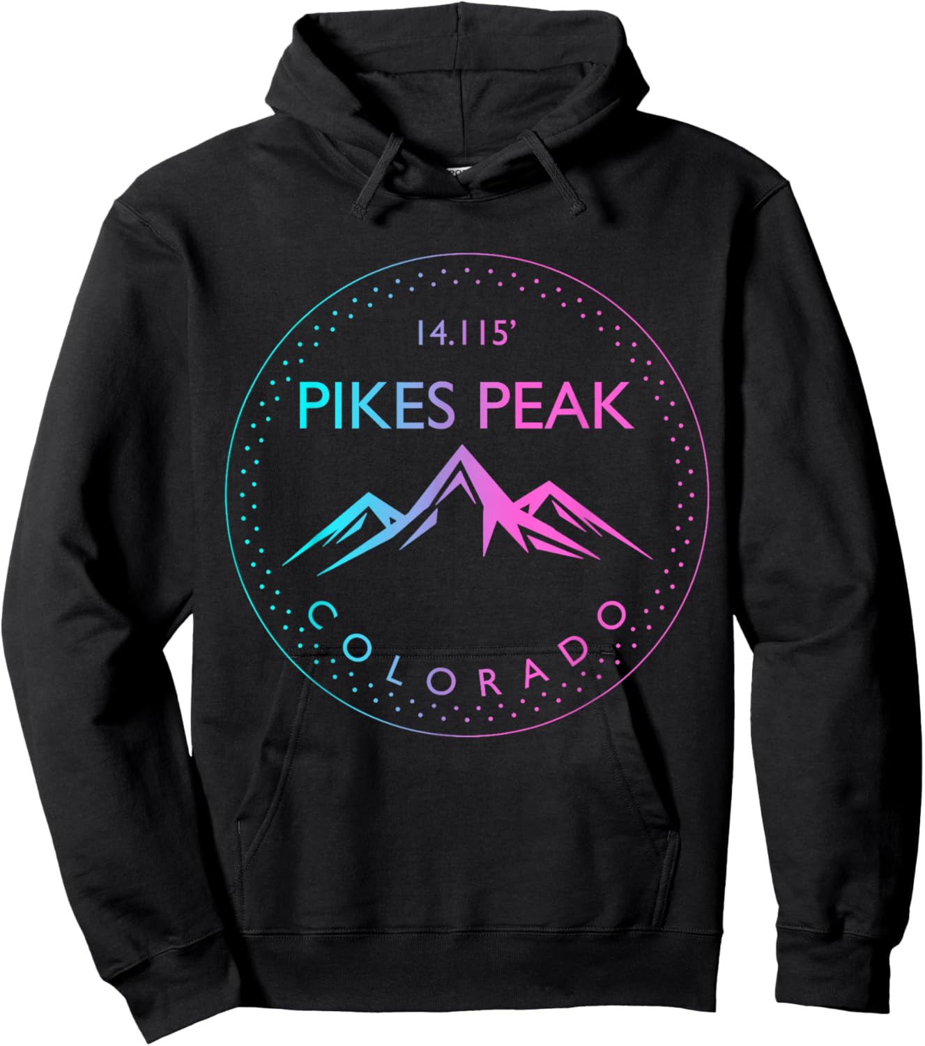 Pikes Peak Colorado Rocky Mountains Climbing Souvenirs Hoodie - Hoodie | Black