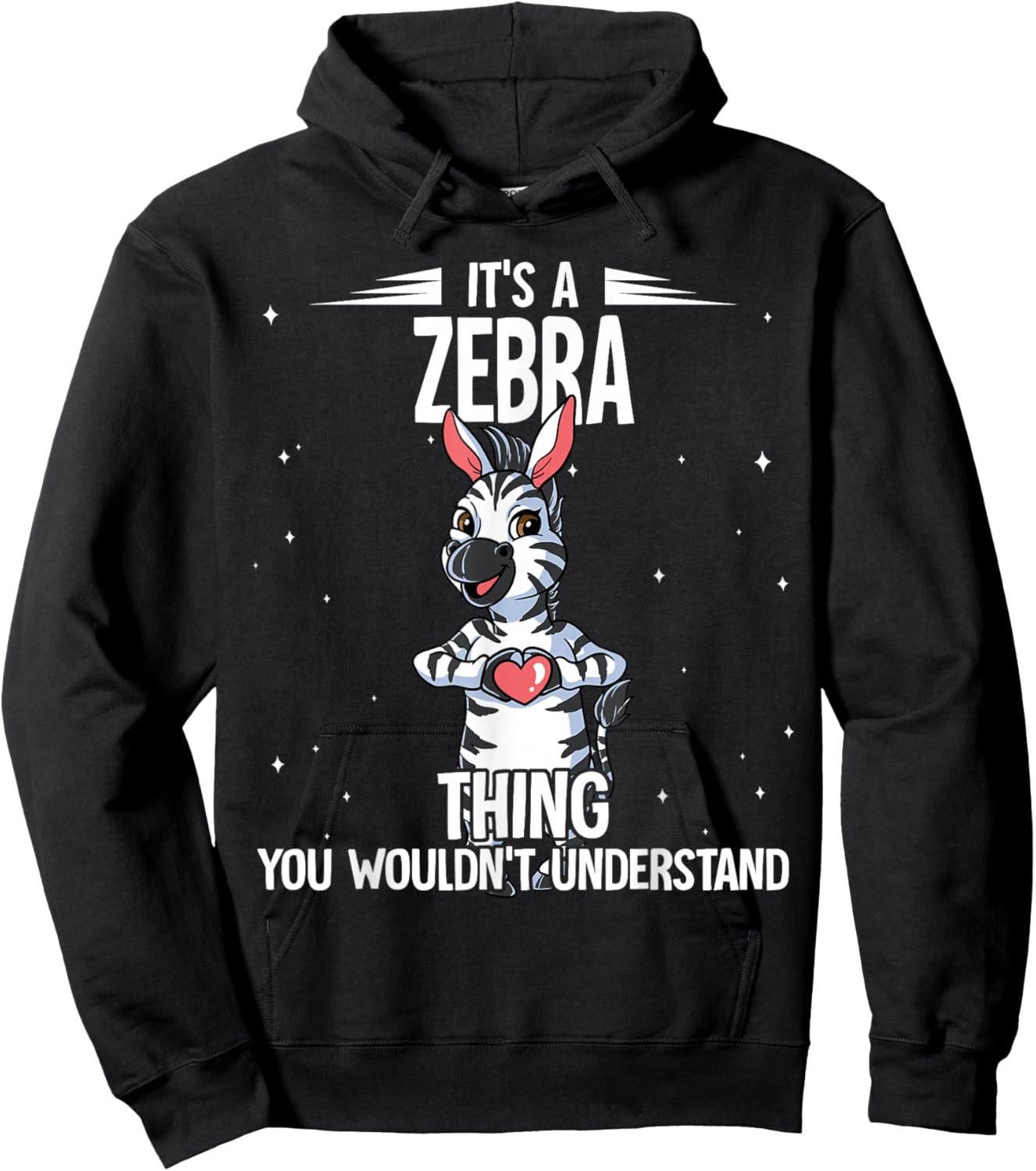 Its A Zebra Thing Zebra Hoodie - Hoodie | Black