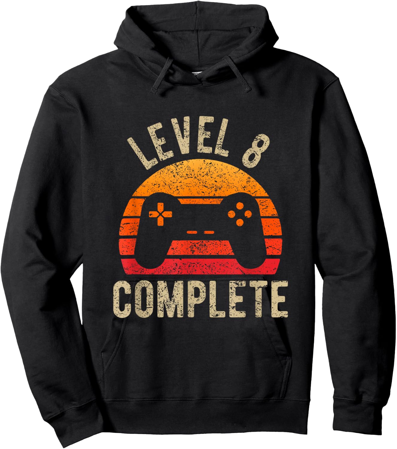 Birthday 8 Years Level 8 Complete Vintage Retro 8th Wedding Hoodie - Hoodie | Black
