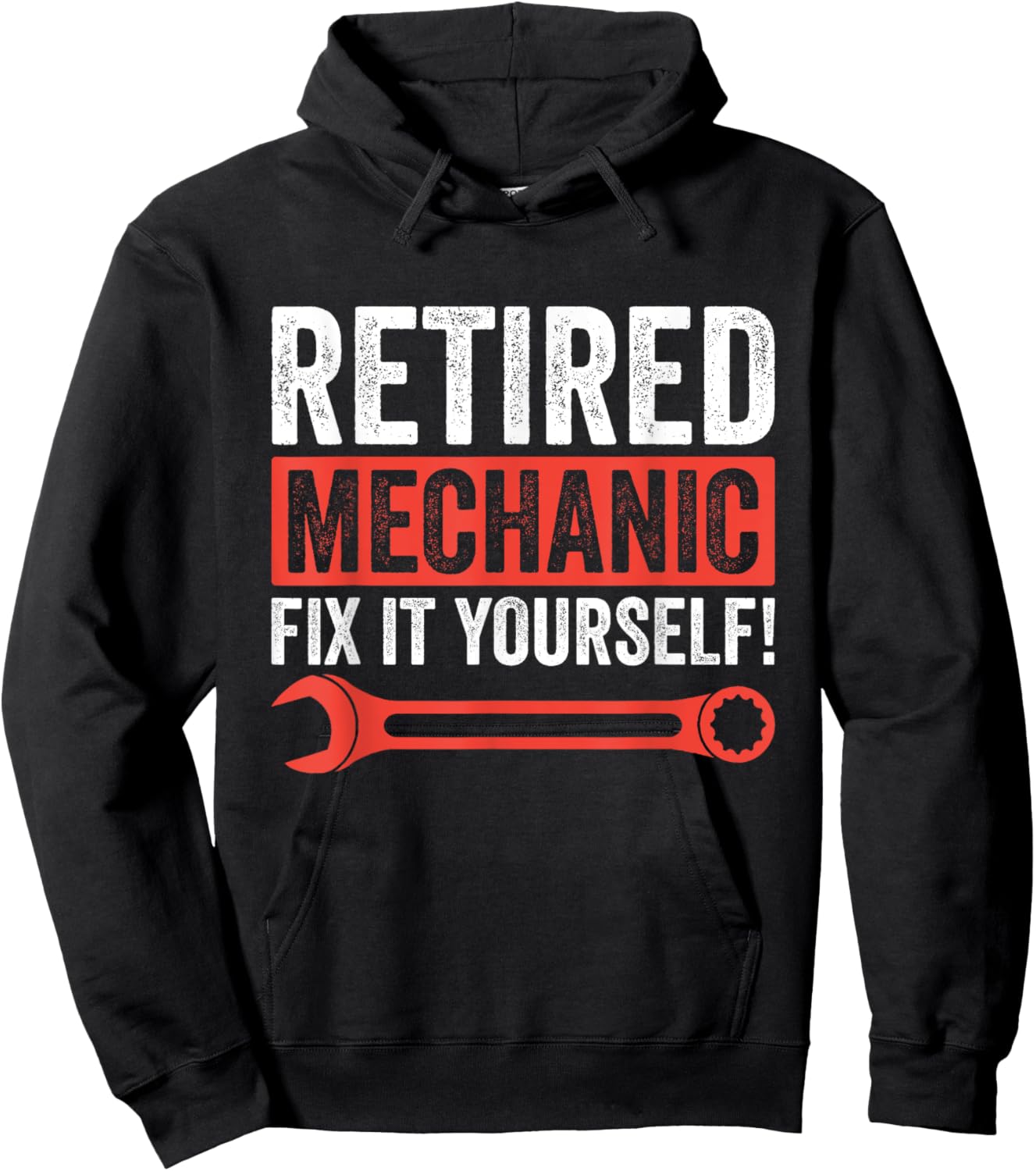Funny Retirement Retired Mechanic Fix It Yourself Hoodie - Hoodie | Black
