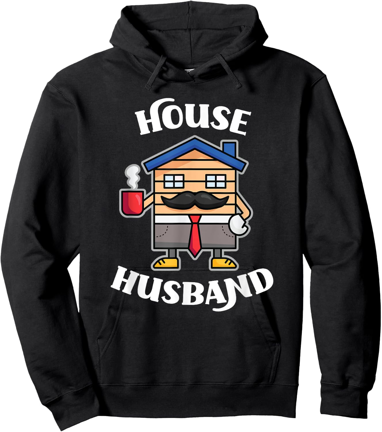 SAHD Apparel Co House Husband Design For Stay At Home Dad Hoodie - Hoodie | Black
