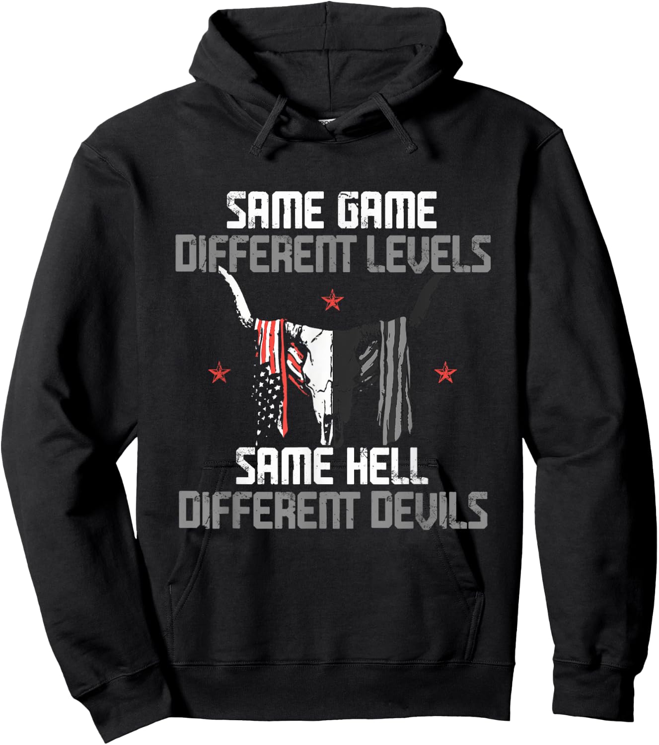 Same Game Different Levels Same Bright Devils Hoodie - Hoodie | Black