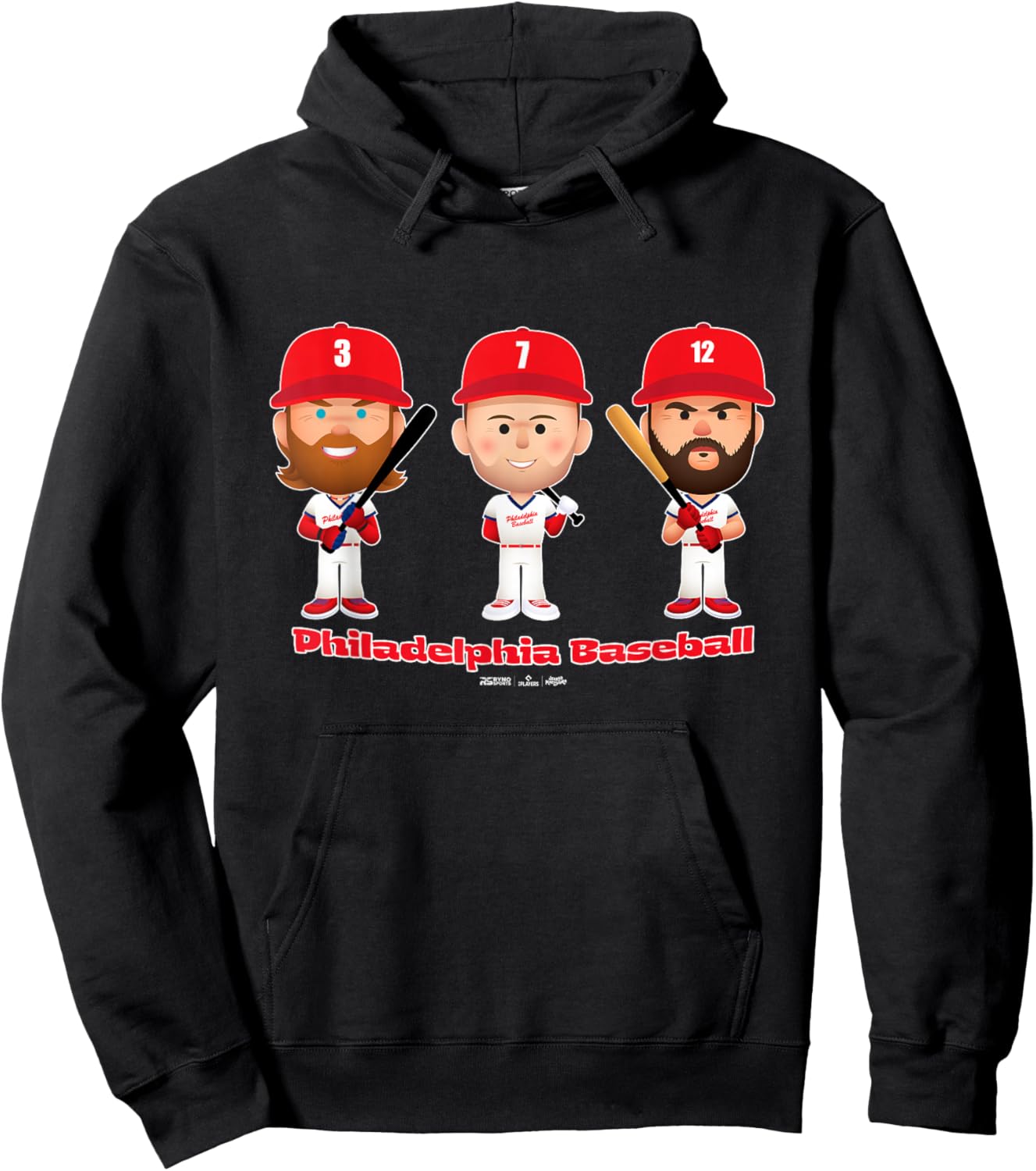 Philadelphia Baseball Players Body Trio MLBPA Hoodie - Hoodie | Black
