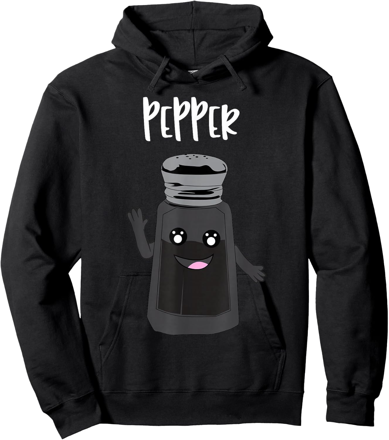 Funny Salt and Pepper Duo Valentines Halloween Easy Costume Hoodie - Hoodie | Black