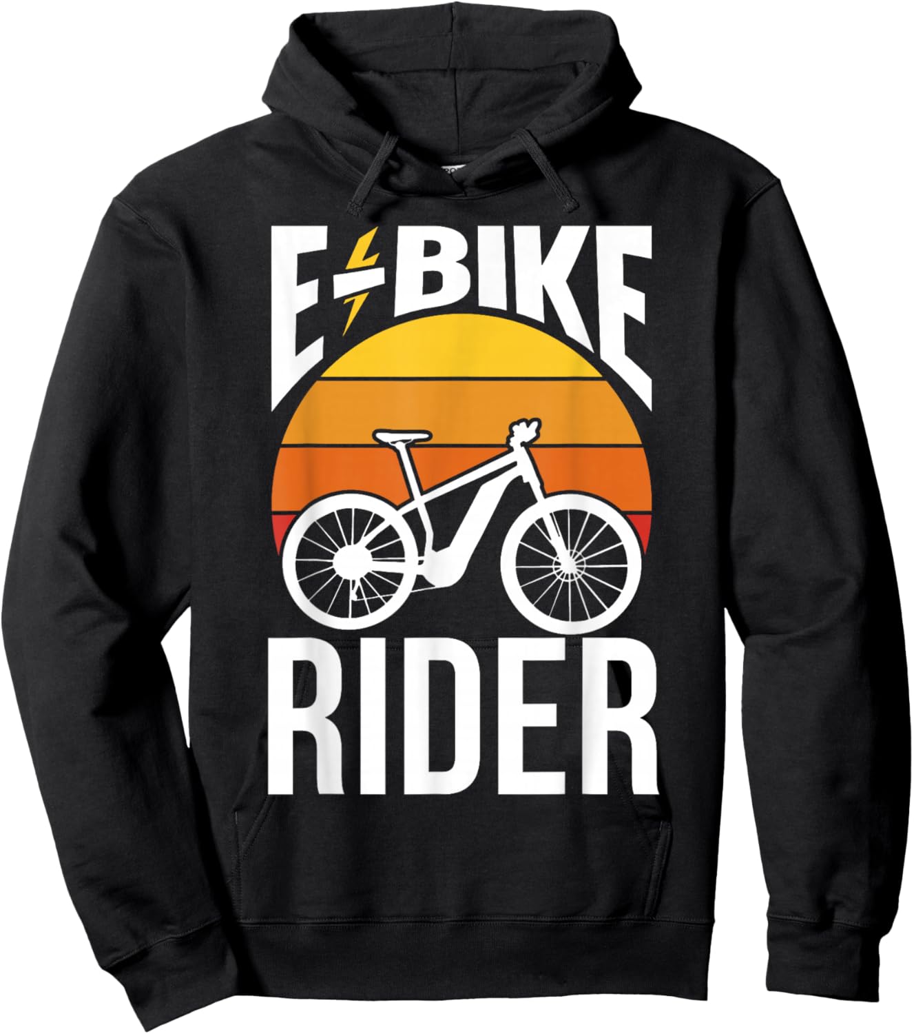 E-Bike Rider Electric Cycling Cyclist Hoodie - Hoodie | Black
