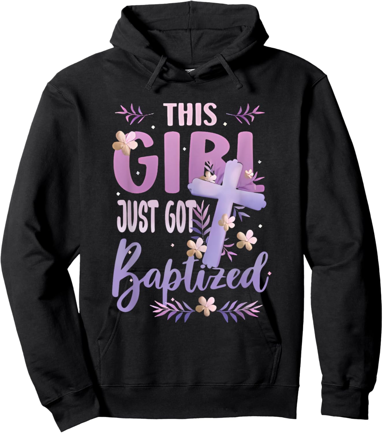 This Girl just got Baptized Baptism Christian Communion Hoodie - Hoodie | Black