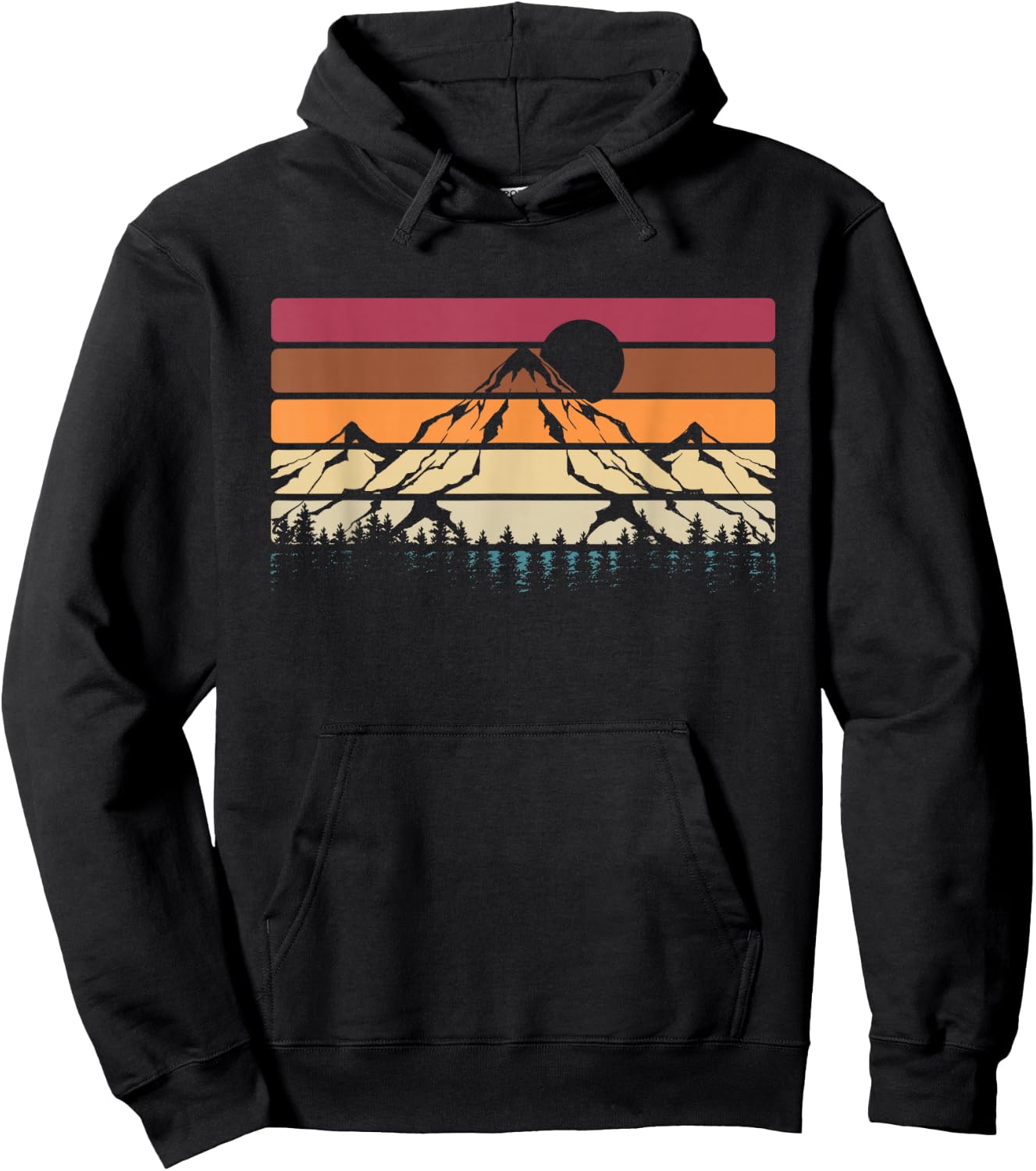 Mountaineers Nature Lovers Forest Retro Hiking Hoodie - Hoodie | Black