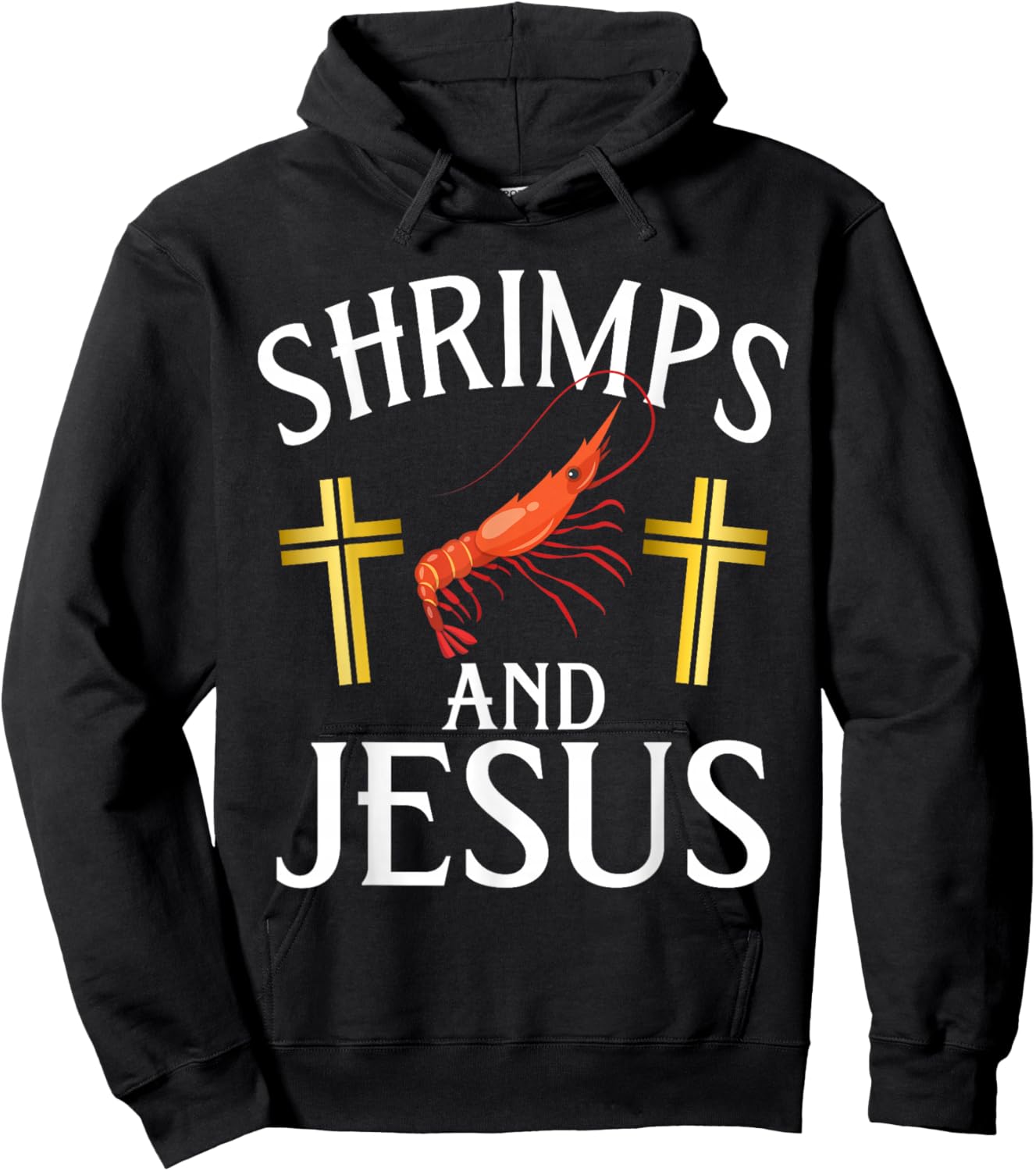 Shrimps and Jesus Shrimp Hoodie - Hoodie | Black