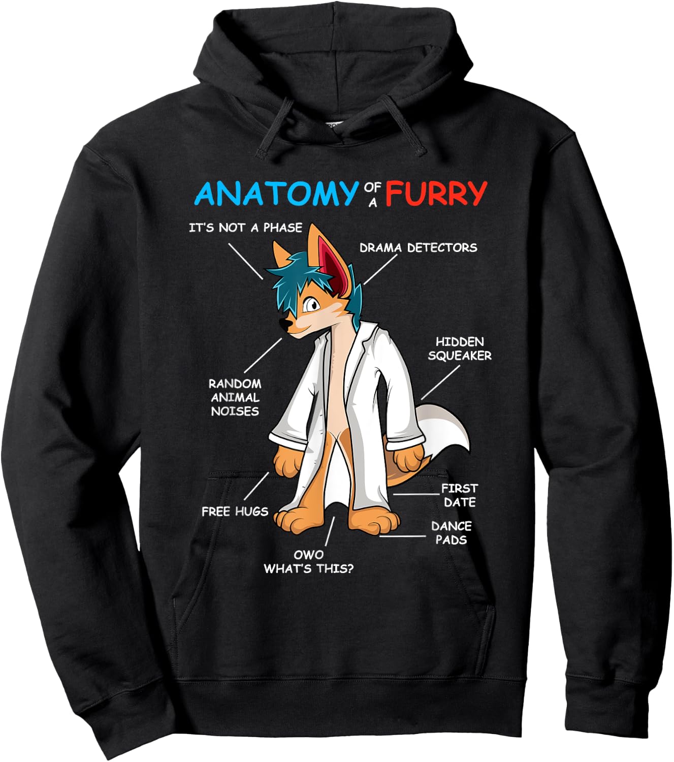 Fur Owner's Anatomy Hoodie - Hoodie | Black