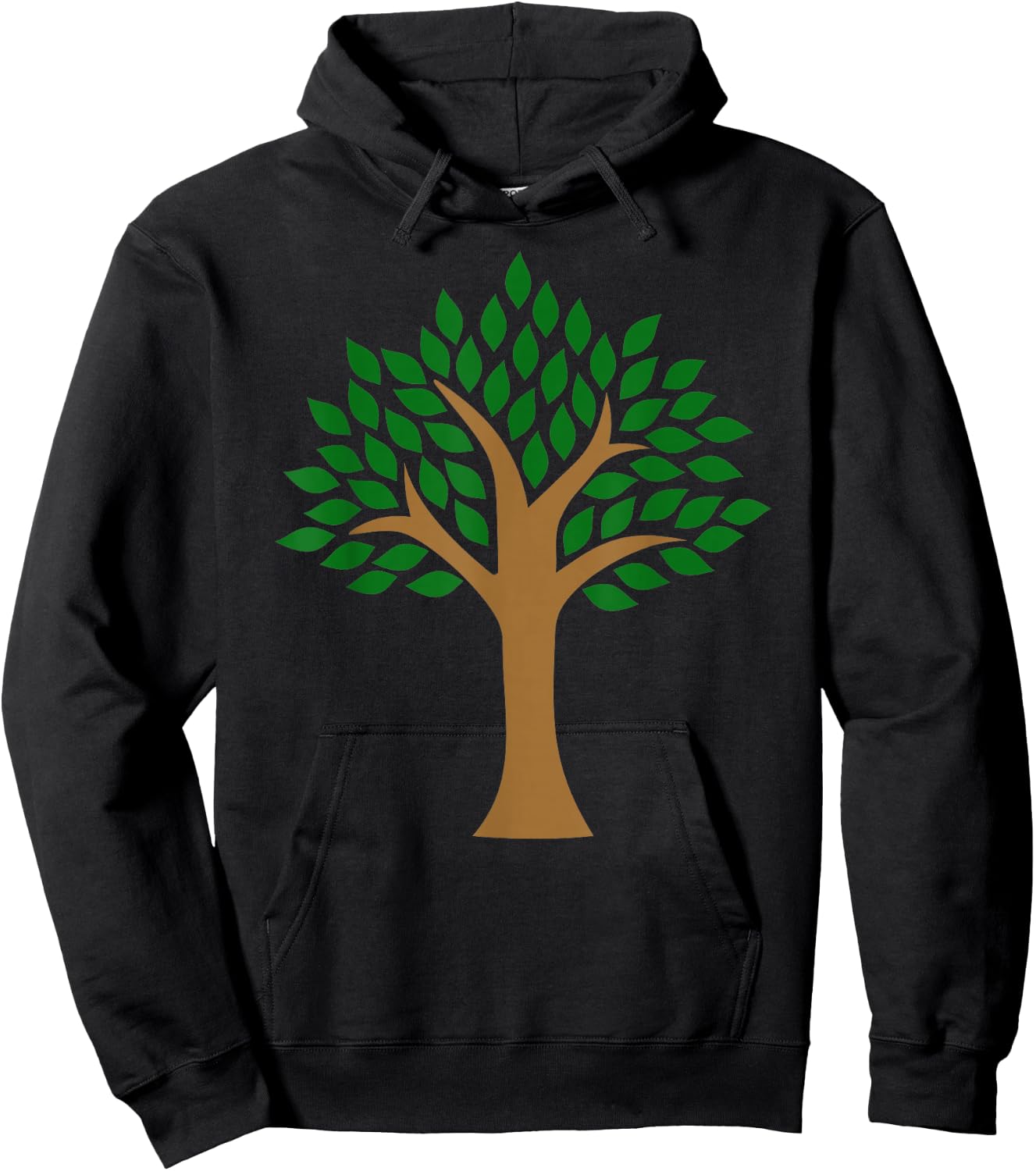 Tree with Green Leaves Hoodie - Hoodie | Black