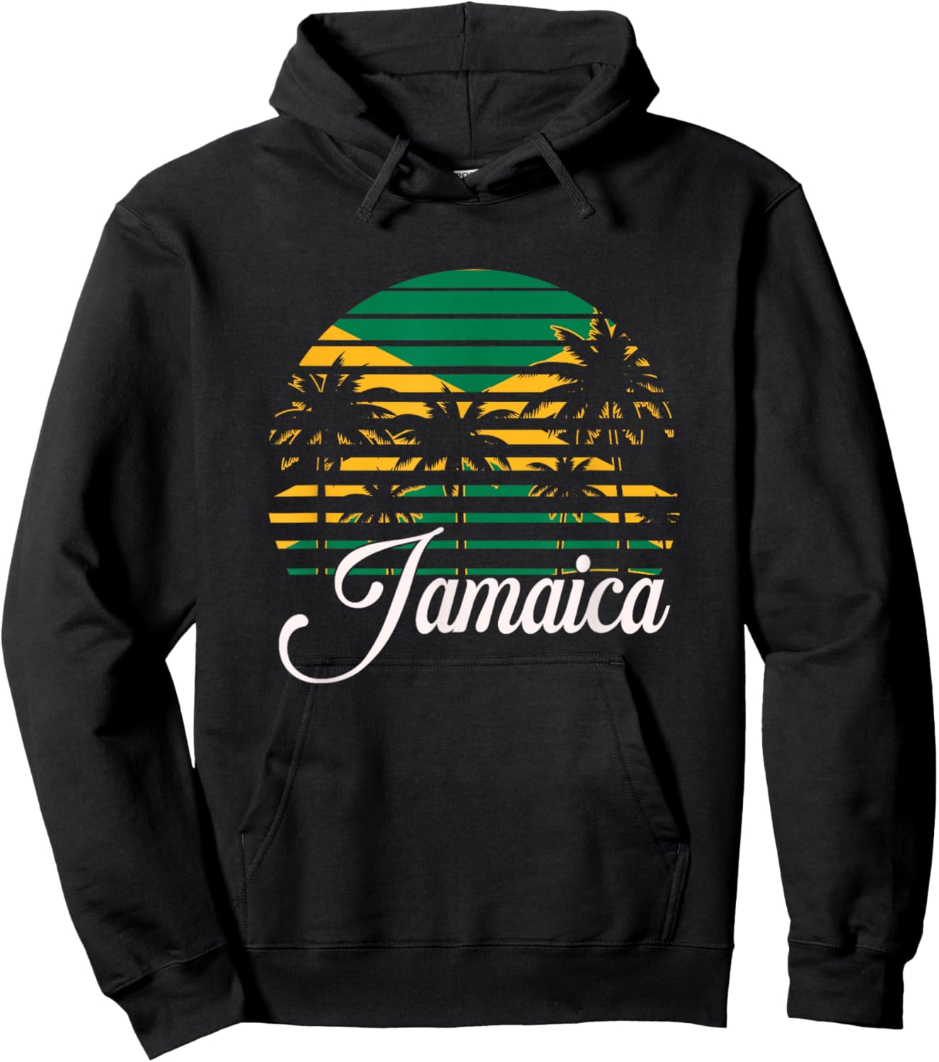 Jamaika-Flagge | Inselpalme | Jamaikanische Sommerferien Hoodie - Hoodie | Black