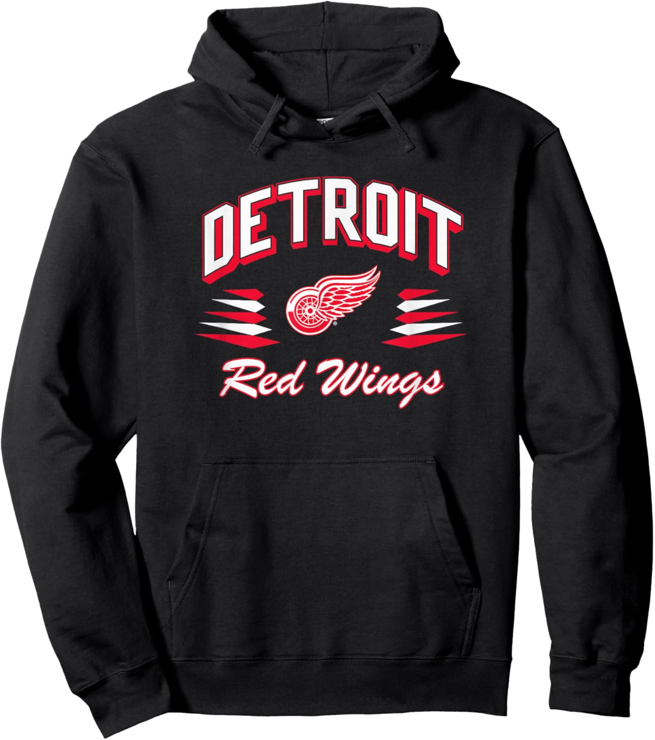 Detroit Red Wings Retro Diamond Black Officially Licensed Hoodie - Hoodie | Black