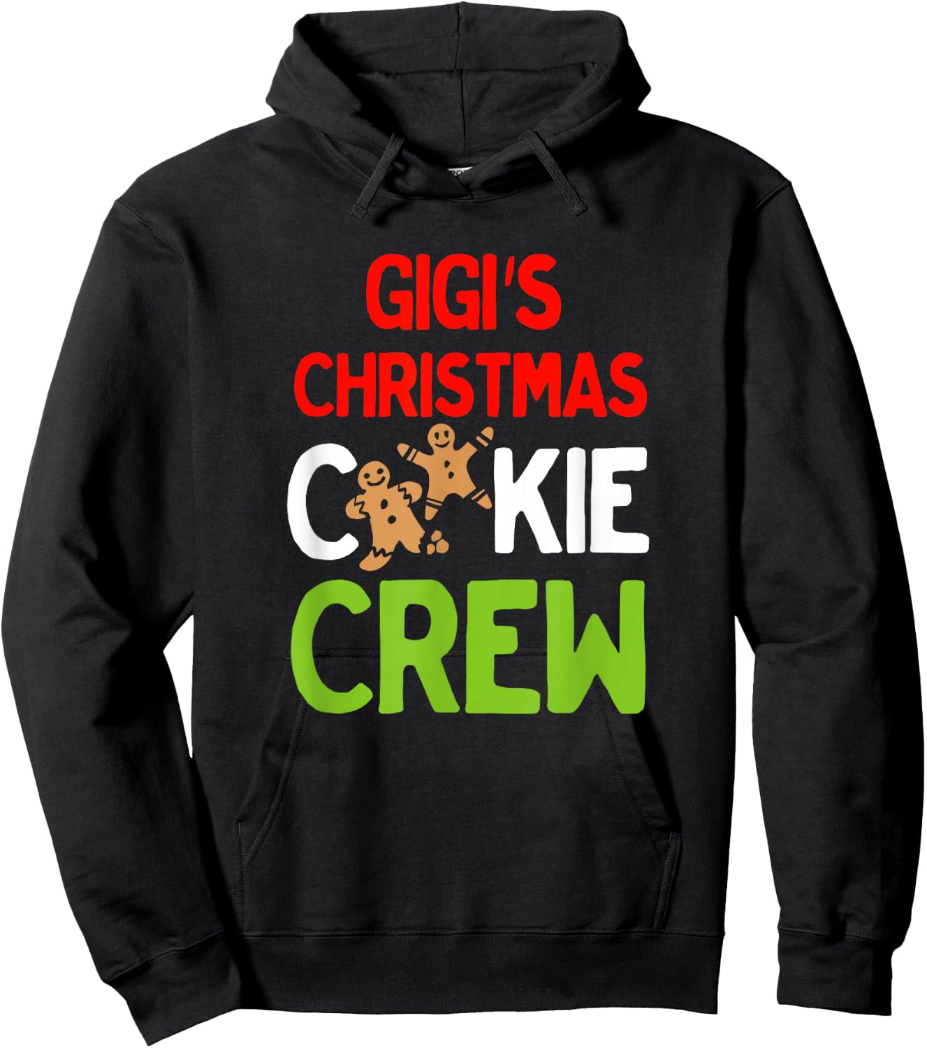 Cute Gigi's Christmas Cookie Crew for Grandkids and Families Hoodie - Hoodie | Black