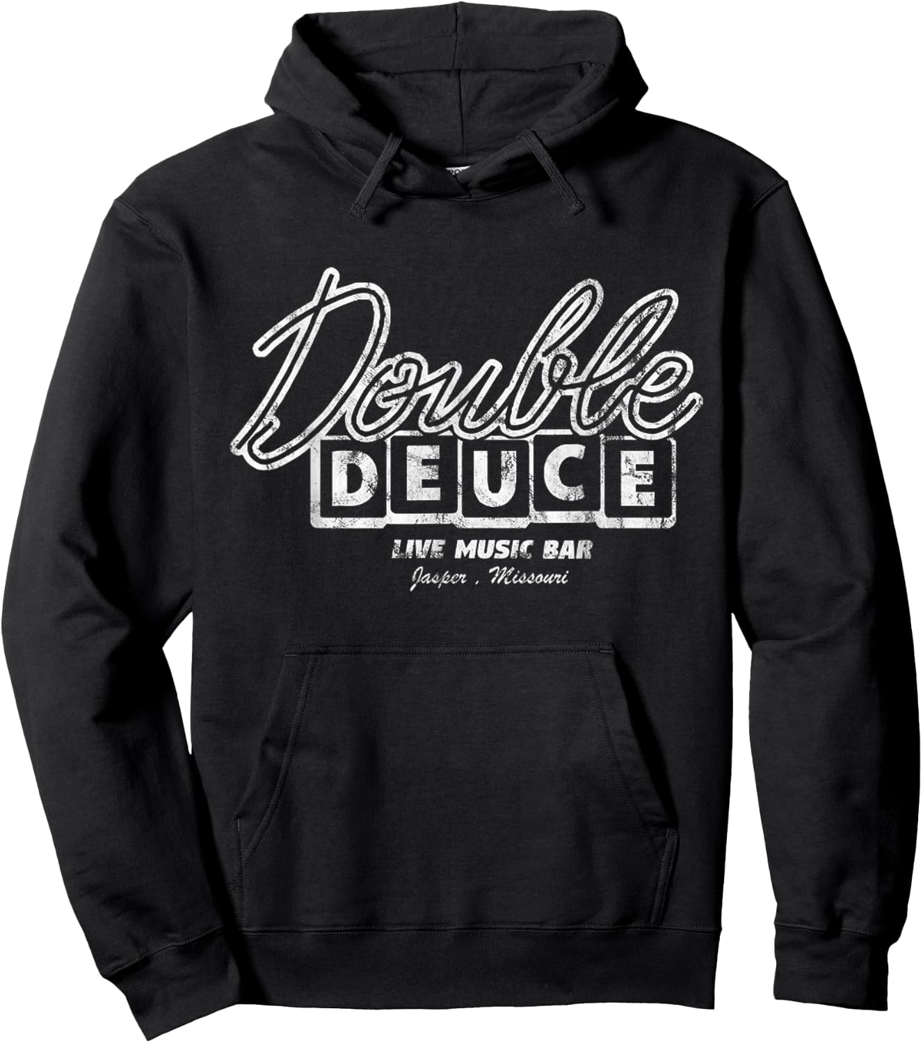 Double Live Deuce Music Vintage House Hoodie - Hoodie | Black