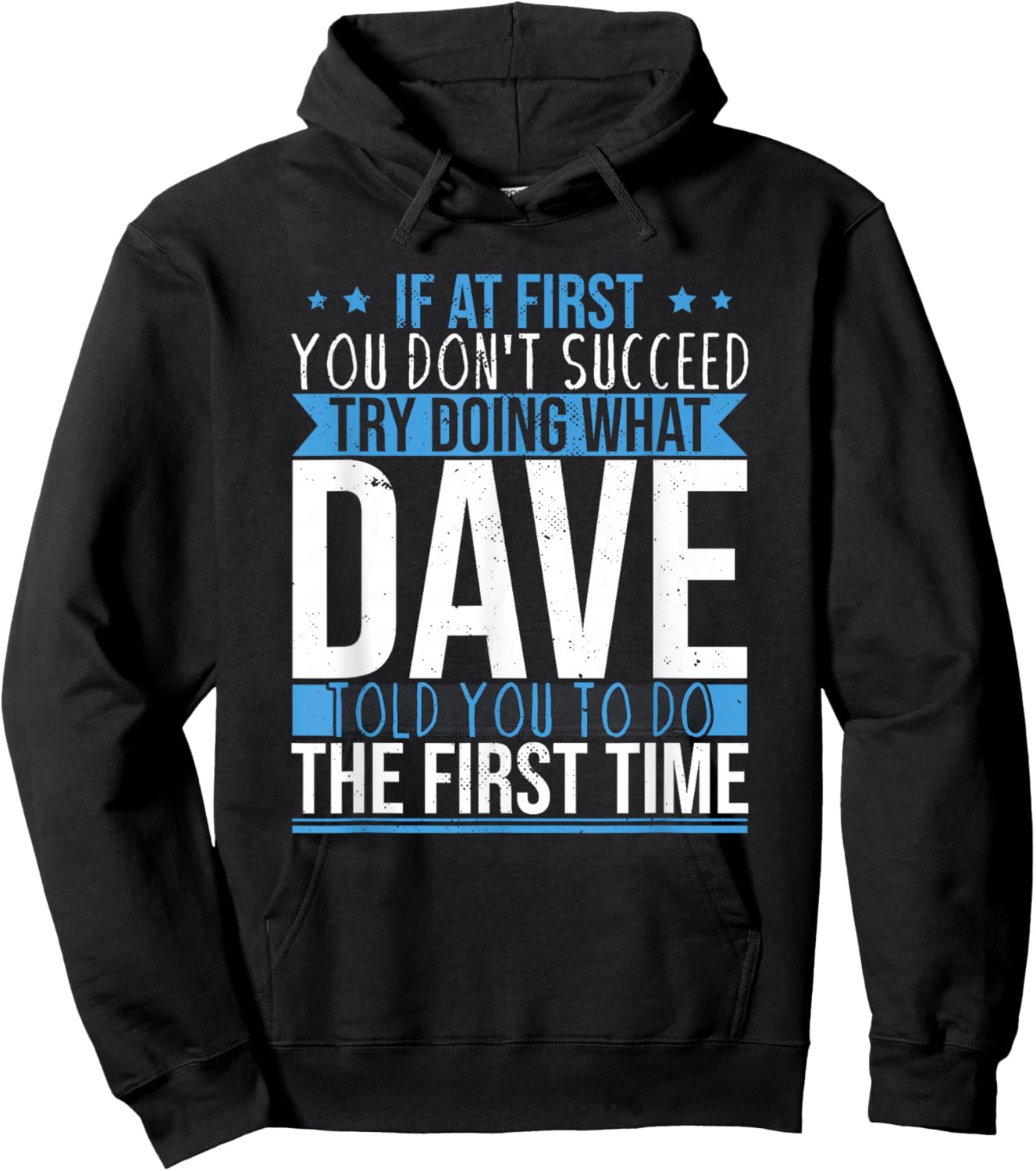 Funny Name Dave Hoodie - Hoodie | Black