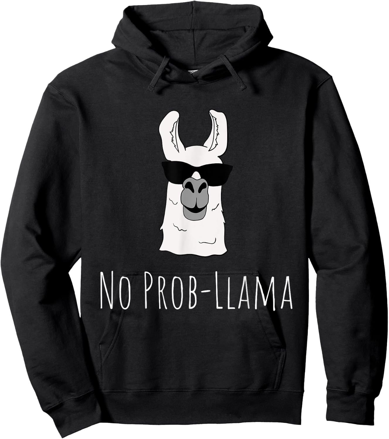 No Prob-Llama No Problem Cute Funny Cool Llama Alpaca Gift Hoodie - Hoodie | Black