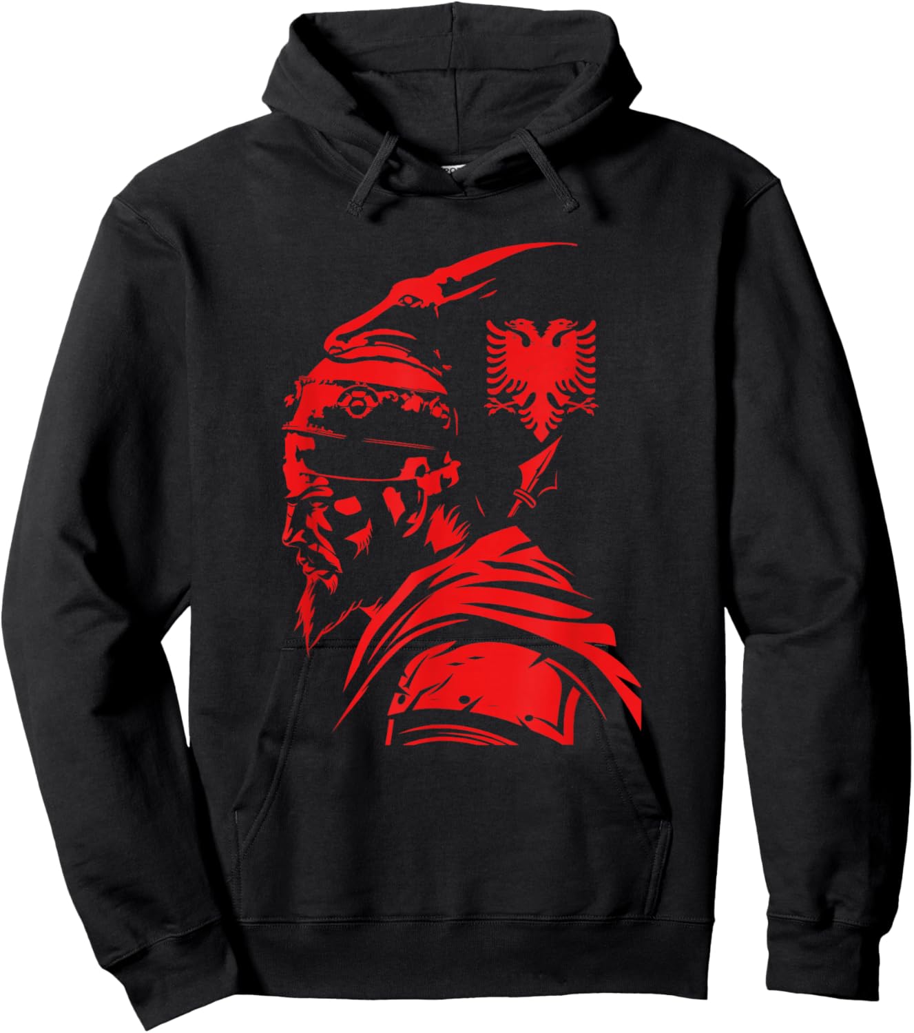 Skanderbeg Albania and Kosovo flag for a proud Albanian Hoodie - Hoodie | Black
