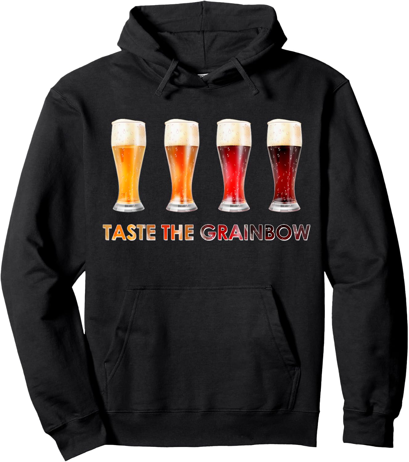 Craft Beers - Taste The Grainbow - Craft Beer Lover Gift Hoodie - Hoodie | Black