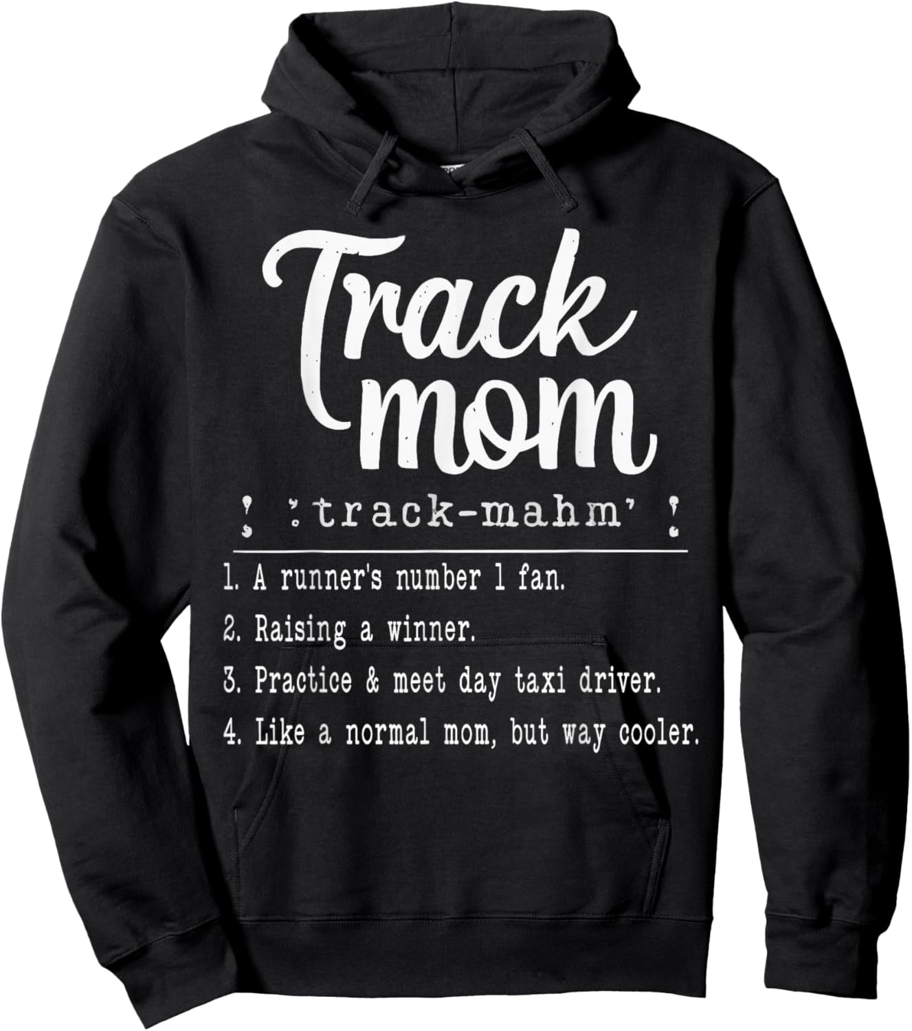Track And Field Mom Athlete Runner Mothers Day Hoodie - Hoodie | Black
