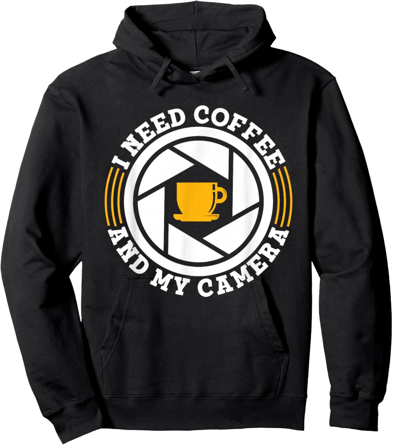 Ich Brauche Kaffee Und Meine Kamera Photographer Photography Hoodie - Hoodie | Black