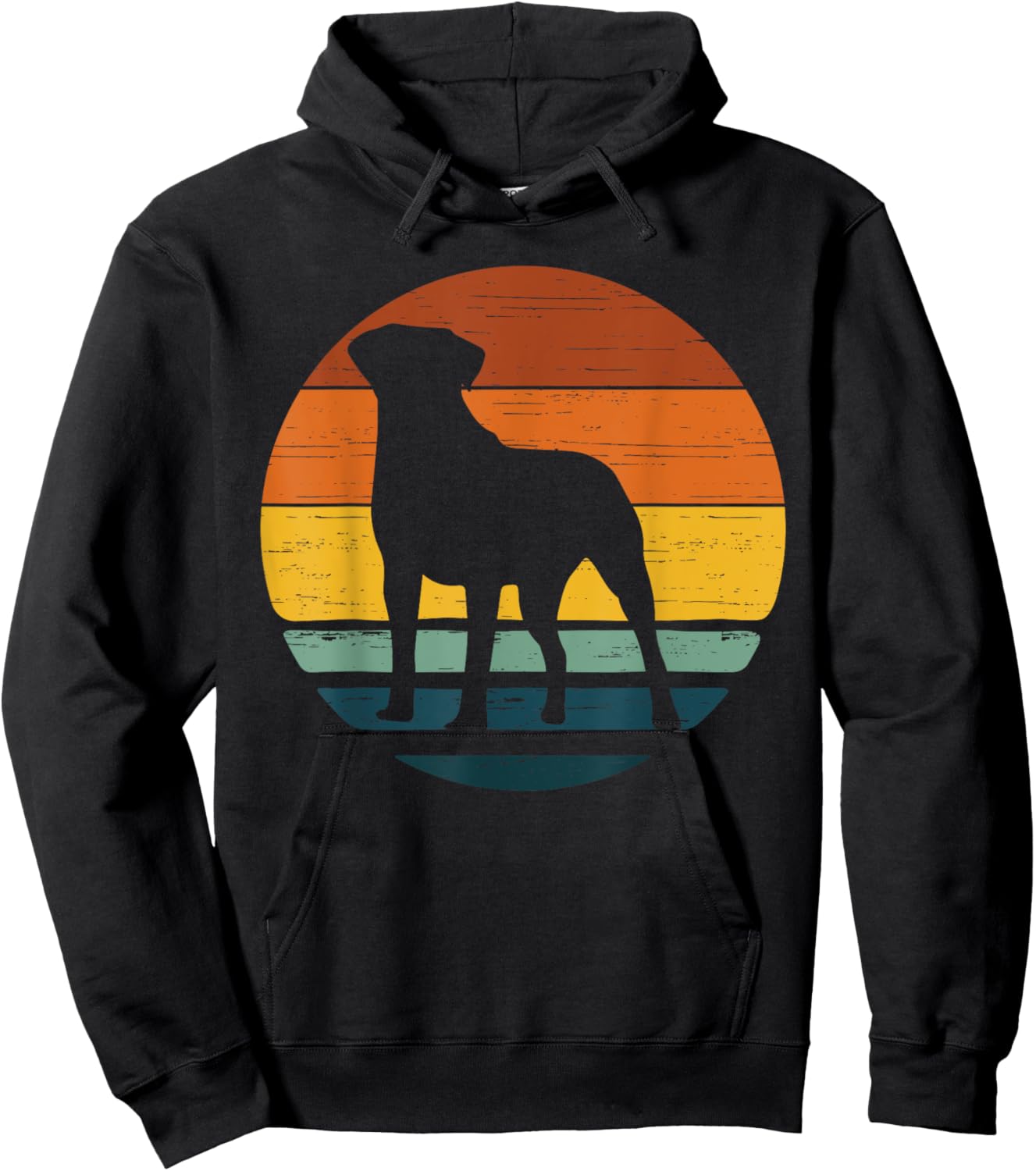 Valley Bulldog Vintage Retro Mum Dad Dog Gift Hoodie - Hoodie | Black