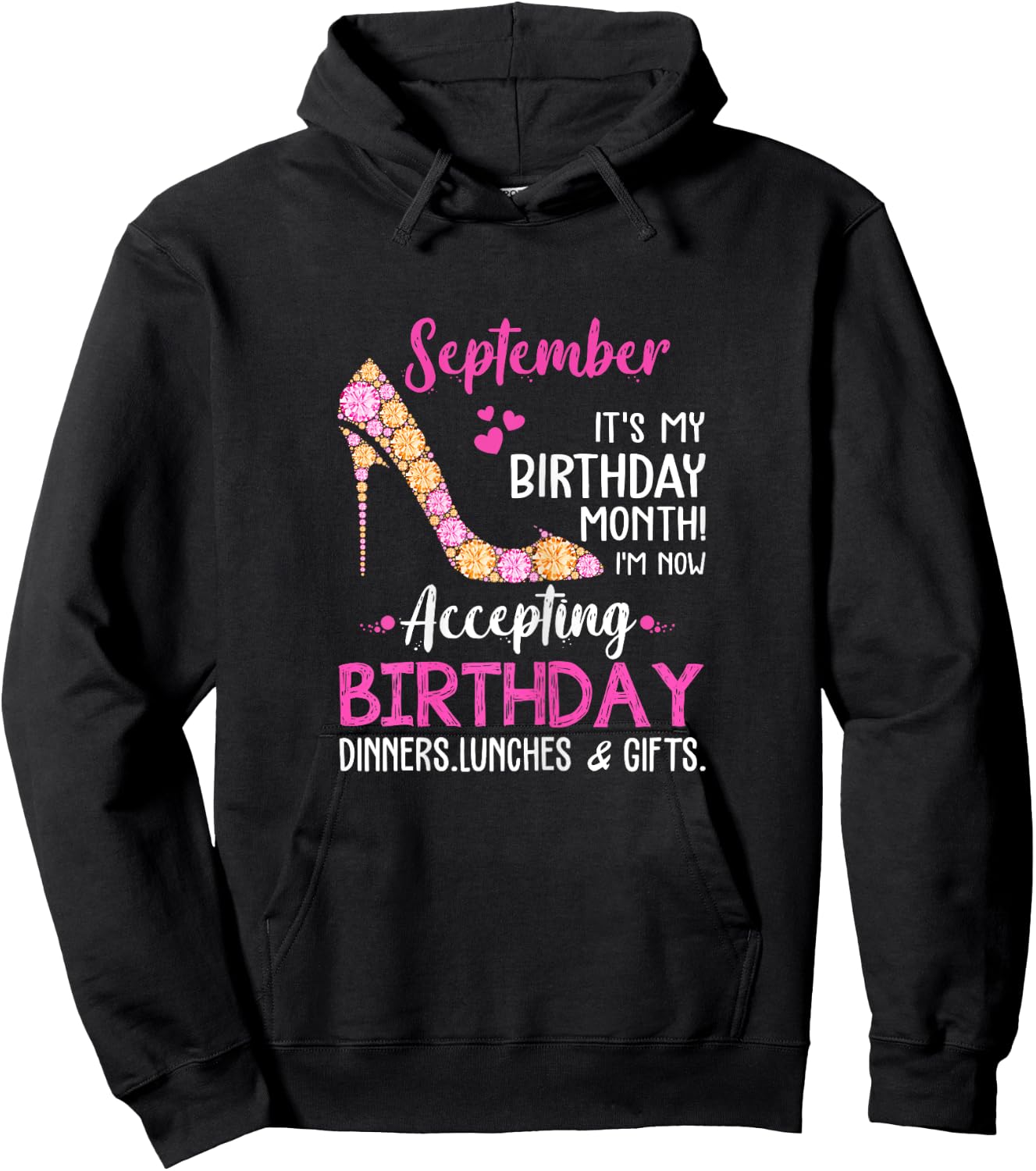September It's my Birthday Month Women Mom Wife Gifts Hoodie - Hoodie | Black