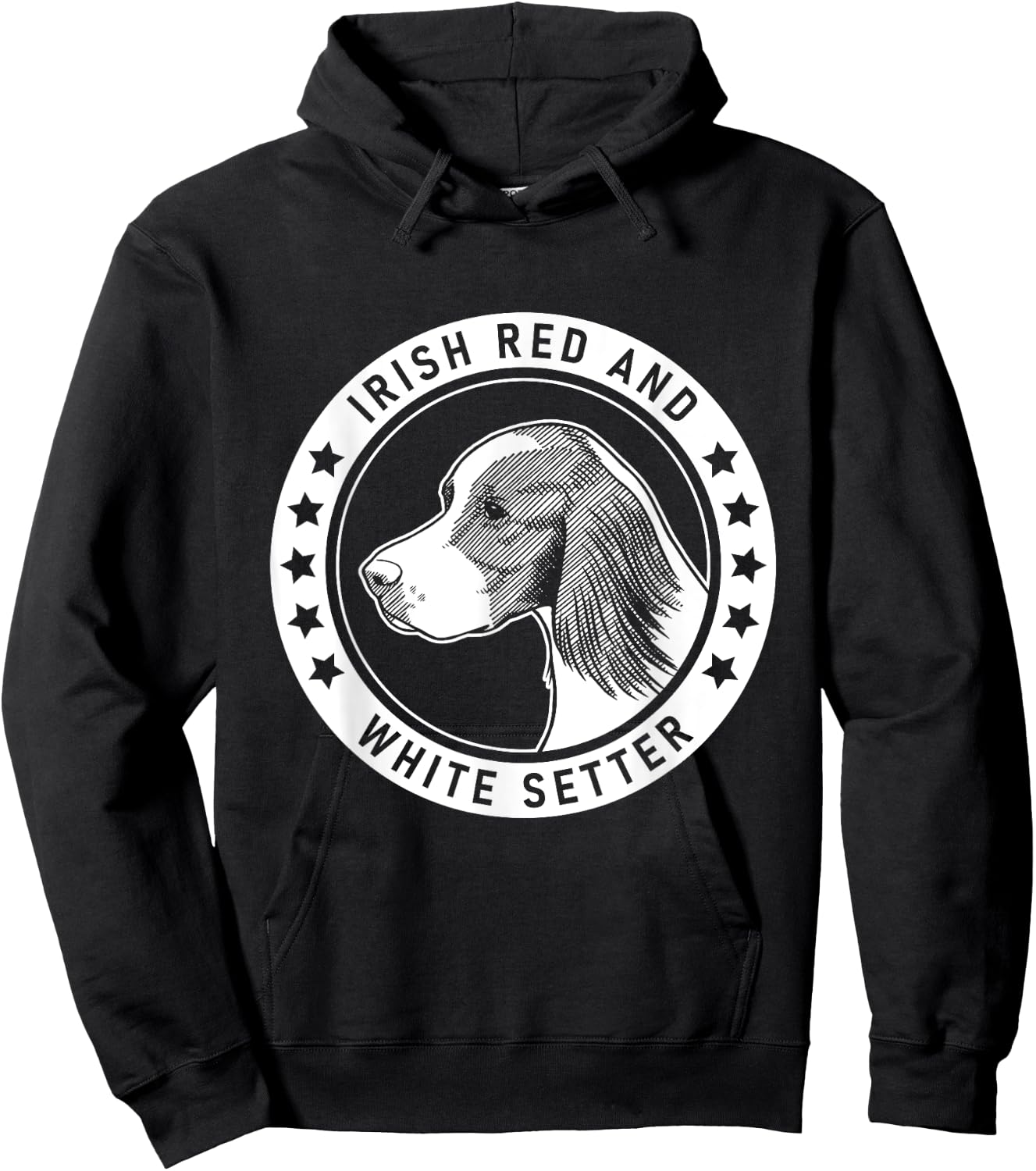 Irish Red and White Setter Fan design Hoodie - Hoodie | Black