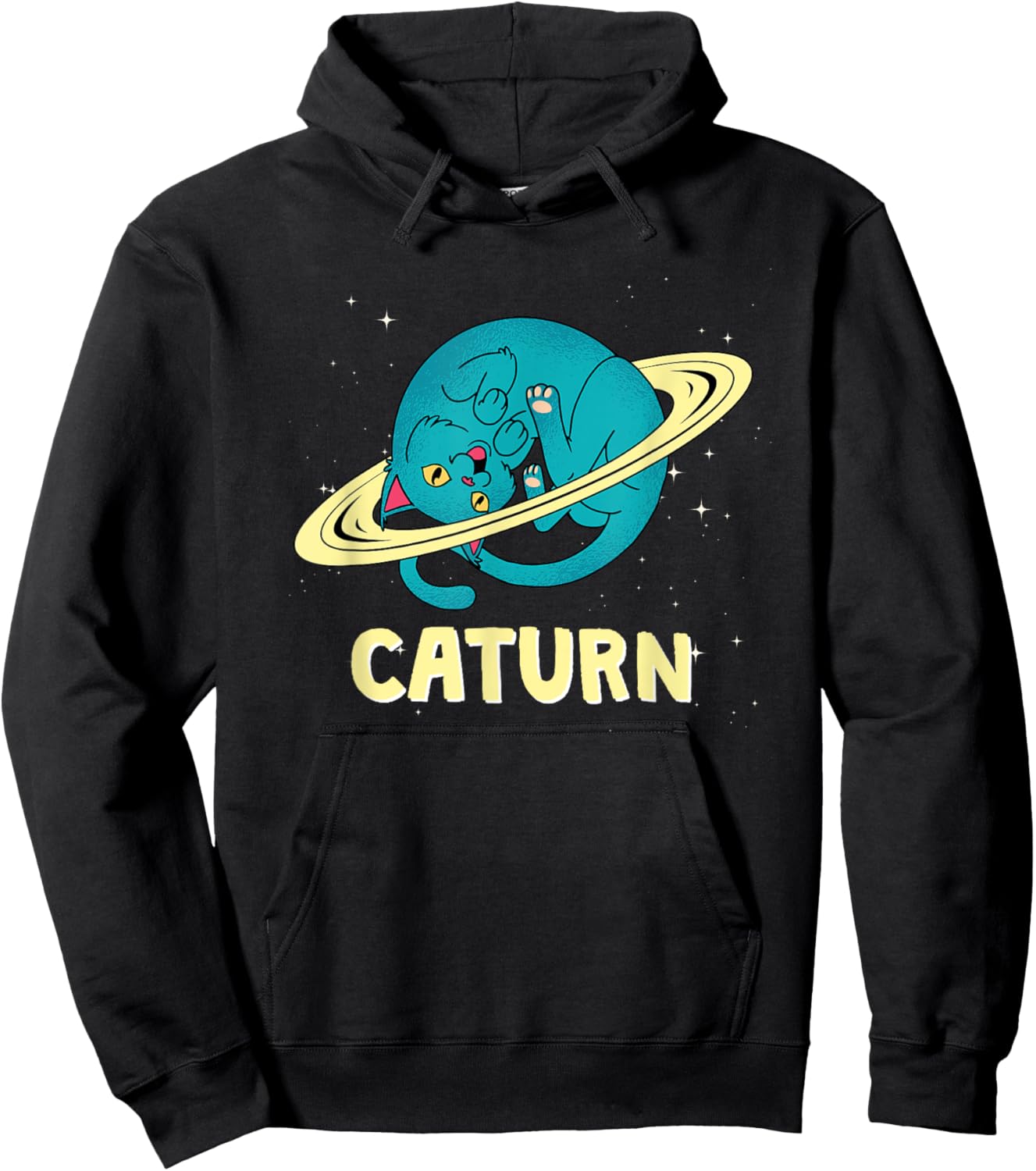 Space Cat - Caturn Men Women Girls Kids Hoodie - Hoodie | Black