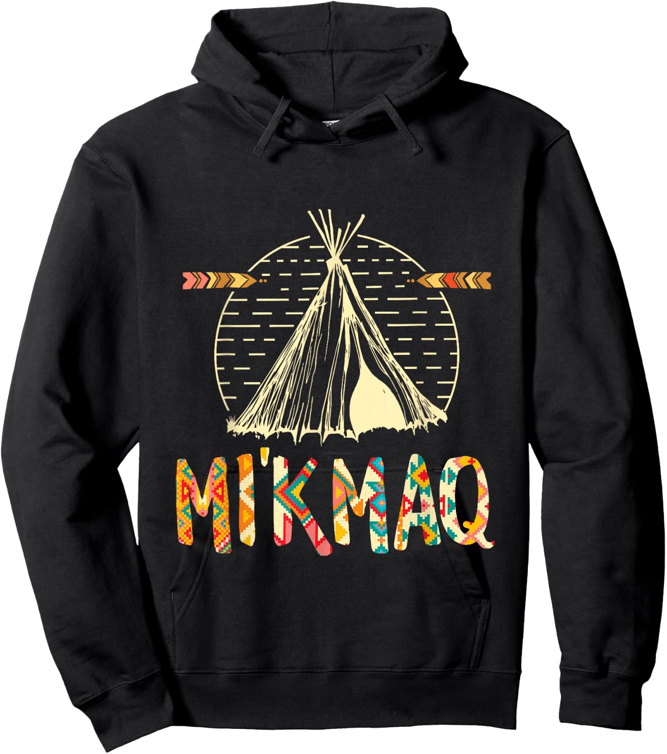 Native American Proud being Mi'kmaq Gift Hoodie - Hoodie | Black