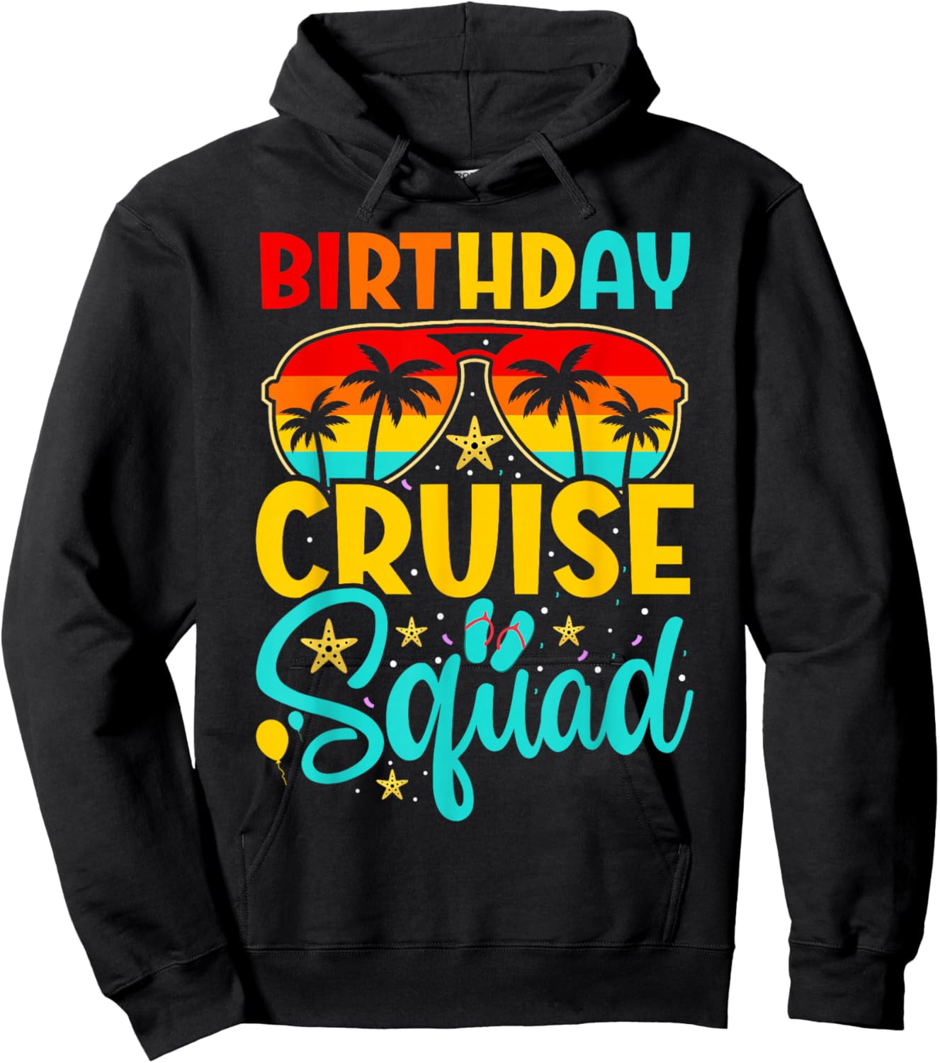 Birthday Cruise Squad Cruising Vacation Funny Crew Hoodie - Hoodie | Black