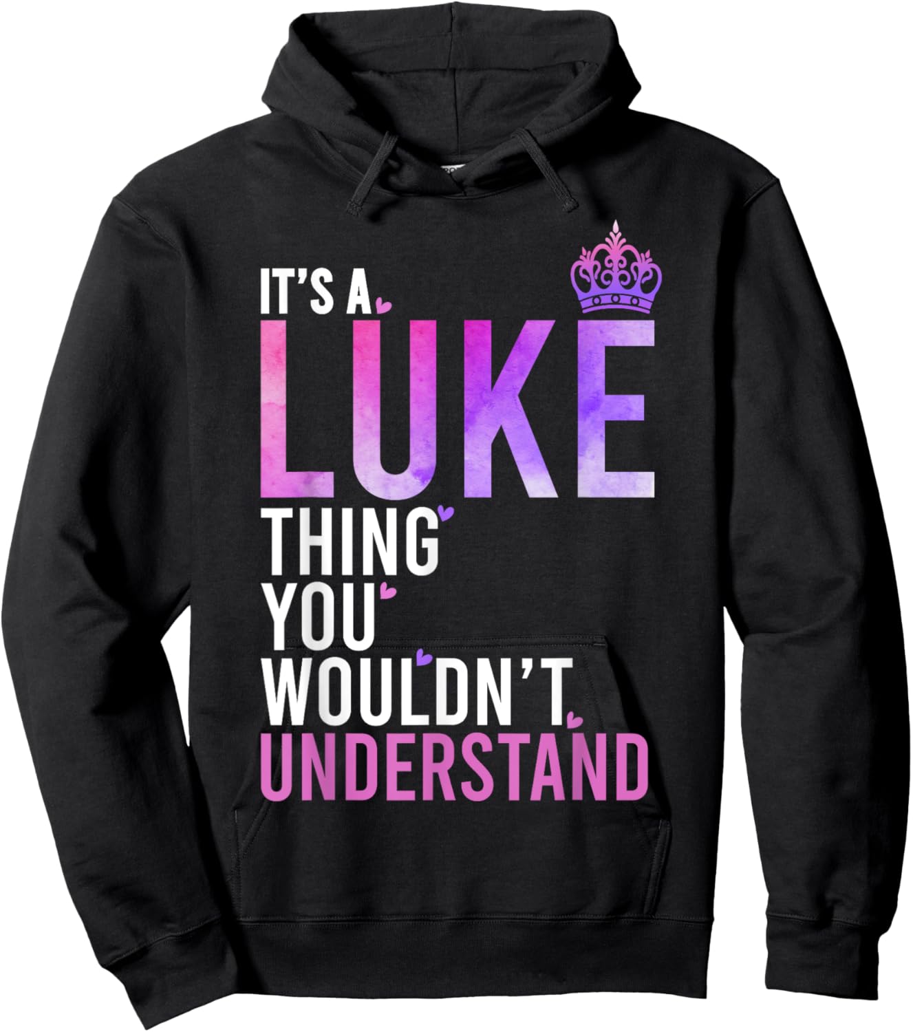 It's A Luke Thing You Wouldn't Understand Name Luke Hoodie - Hoodie | Black