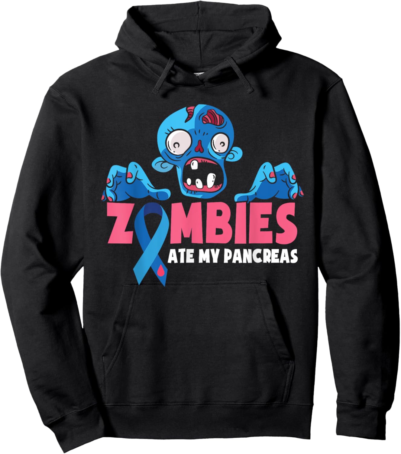 Diabetes Awareness Toddler Zombies Ate My Pancreas Hoodie - Hoodie | Black