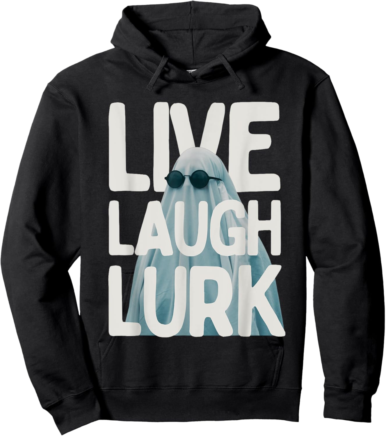 Halloween Funny Lurk Live Laugh Love Ghost Costume Men Women Hoodie - Hoodie | Black