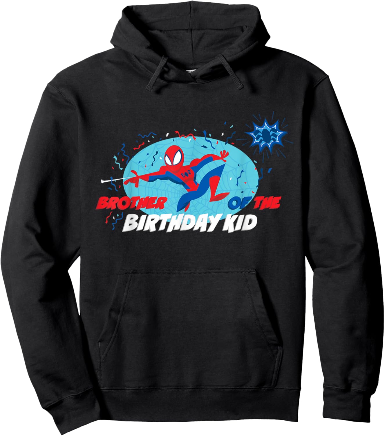 Marvel Spider-Man Toony Family Brother of the Birthday Kid Hoodie - Hoodie | Black