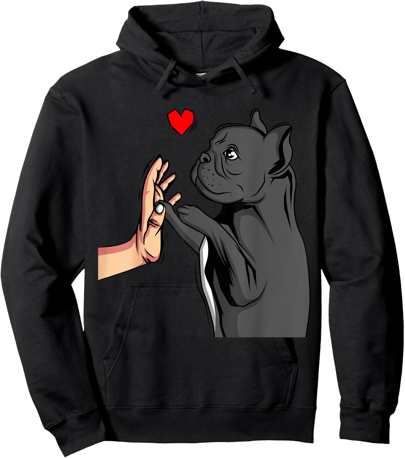 French Bulldog Frenchie Love Cute Dog Mom Funny Girls Gift Hoodie - Hoodie | Black