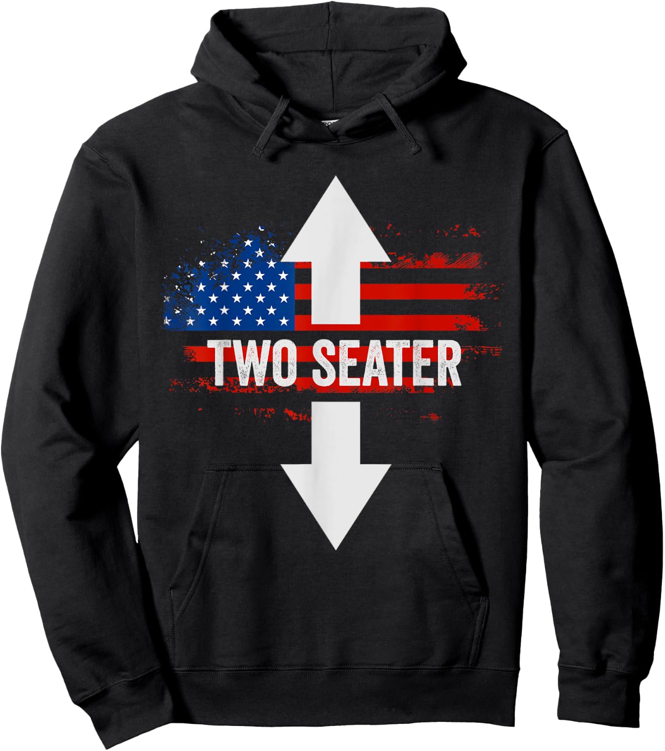 Funny 4th Of July Dirty Adult Humor Two Seater Hoodie - Hoodie | Black