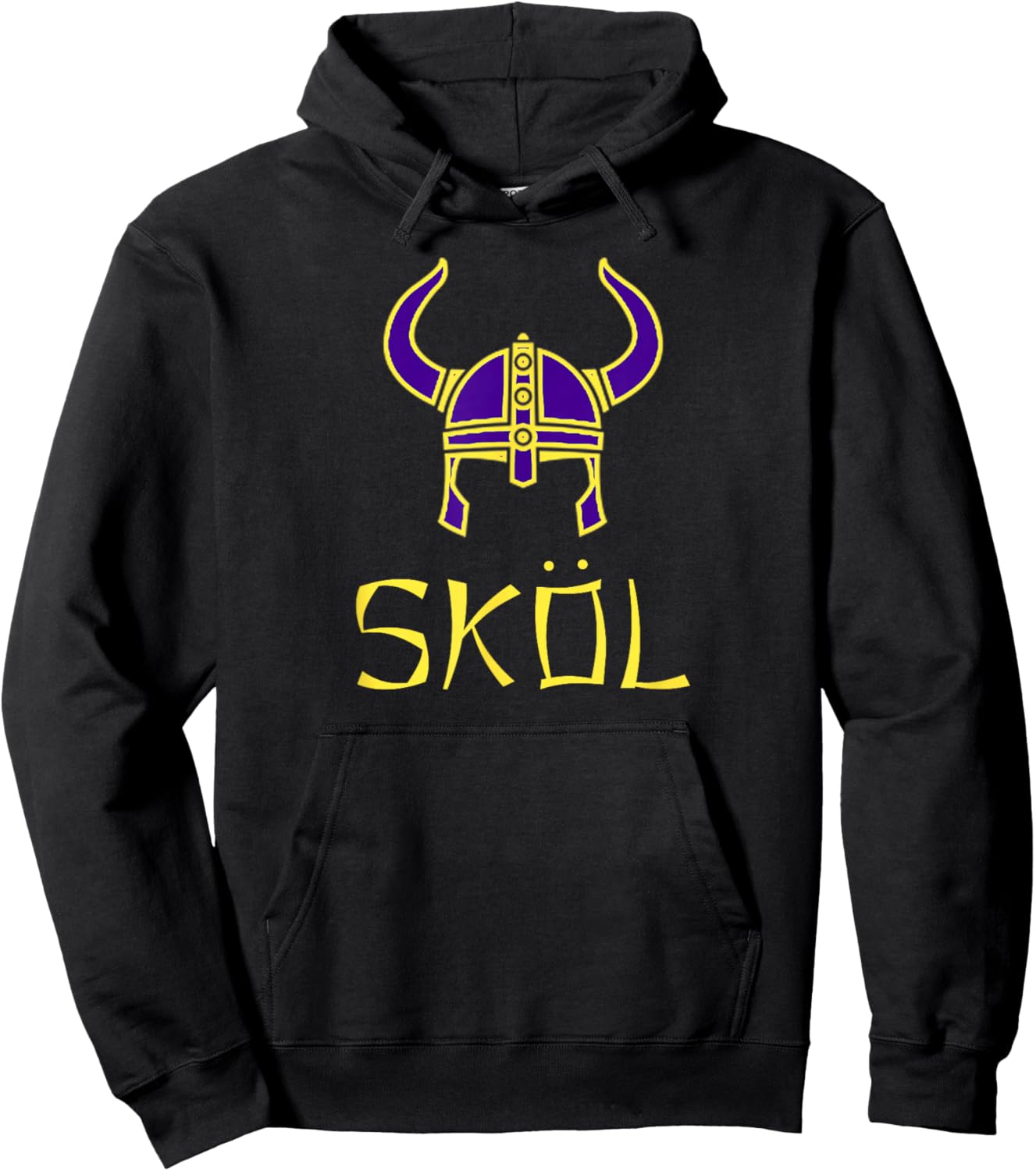 Skol Nordic Scandinavian Warrior Viking Helmet Hoodie - Hoodie | Black