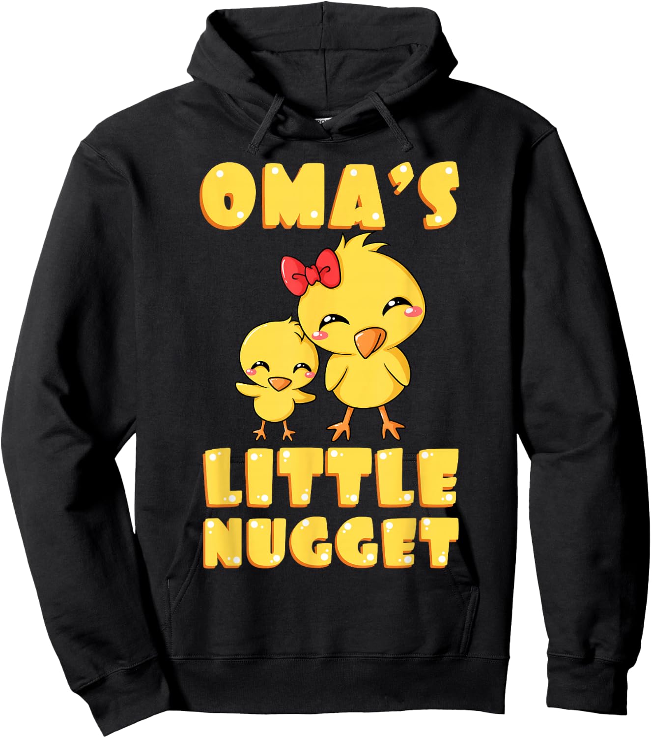 Oma Little Nugget Chick Deutschland Germany Grandmother Gift Hoodie - Hoodie | Black