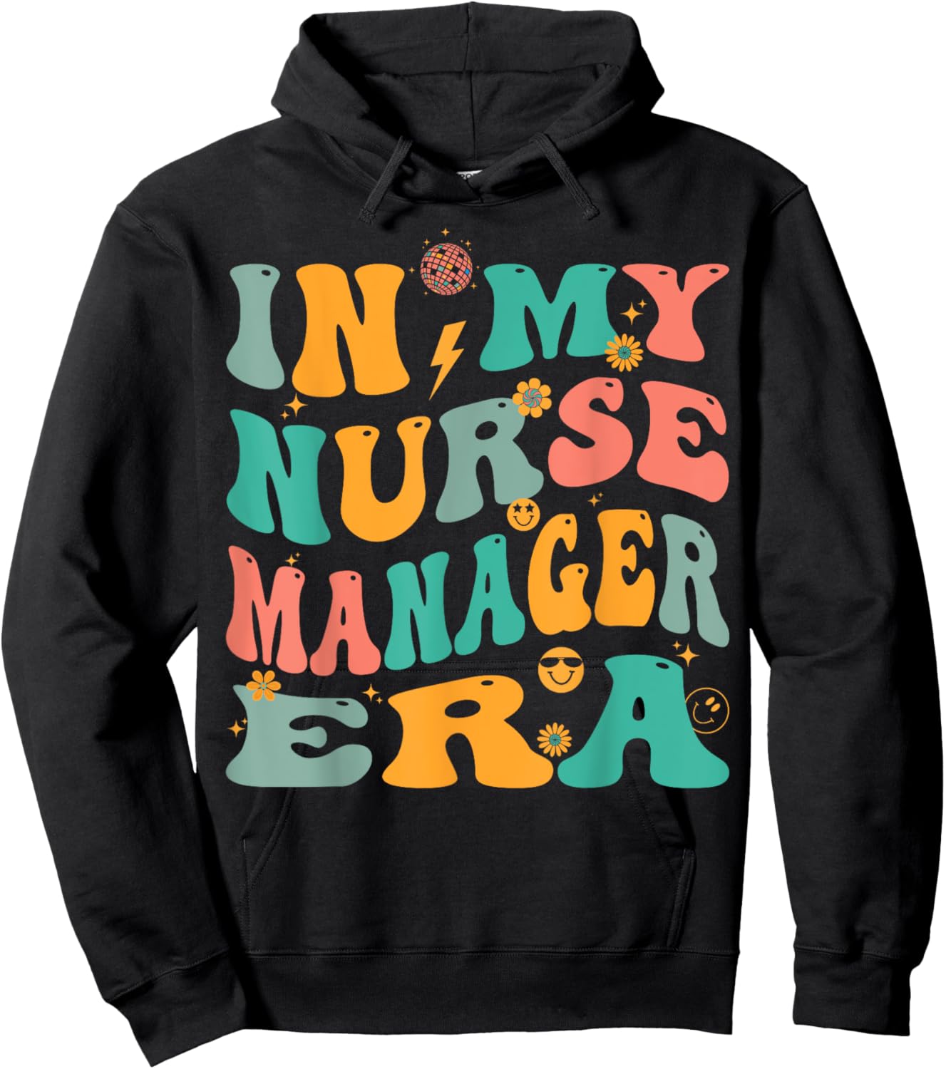 In My Nurse Manager Era Retro Nursing Supervisor Hoodie - Hoodie | Black