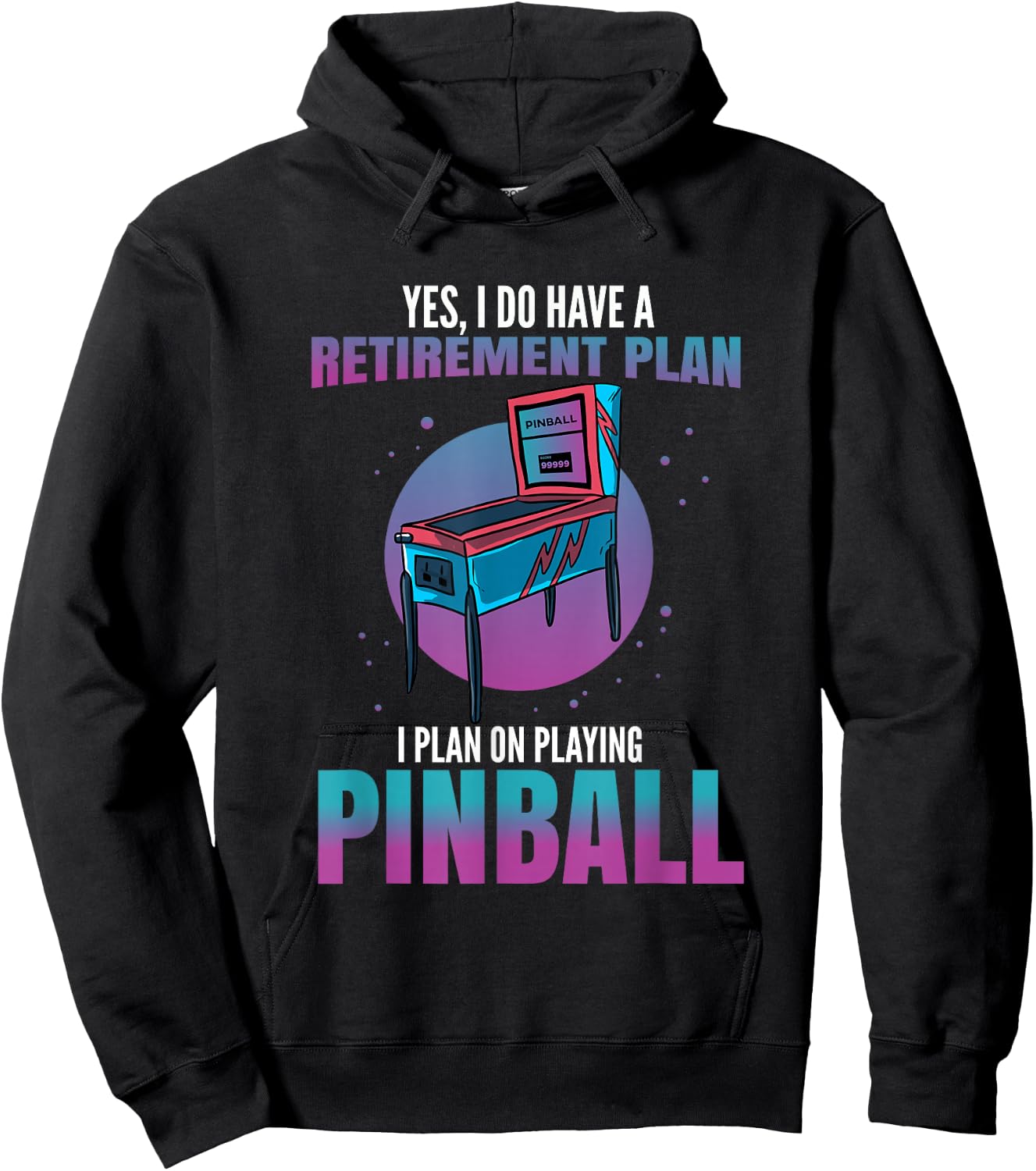 Vintage Arcade Gift - Men or Women Flipper Hoodie - Hoodie | Black