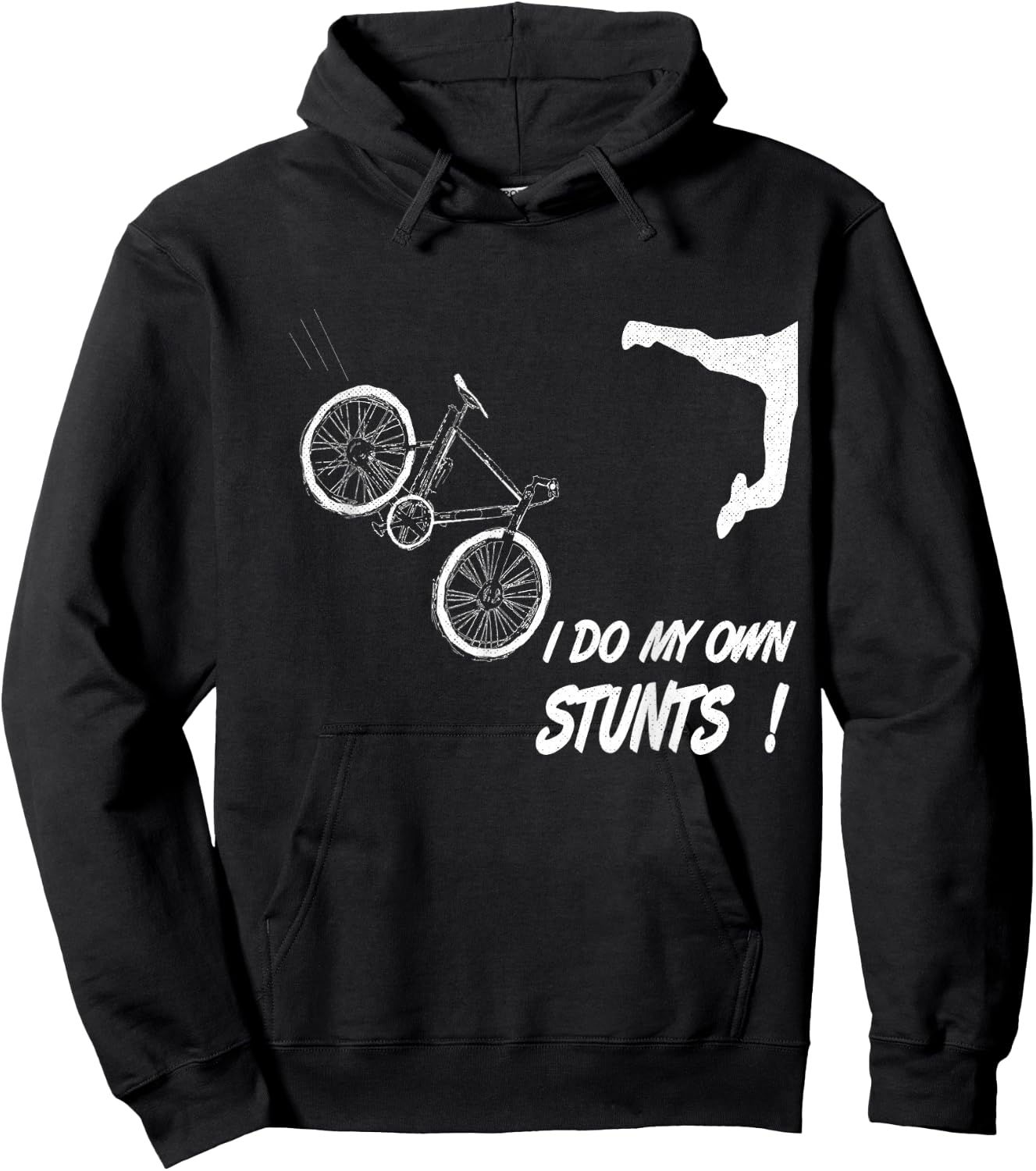 Cyclist bike, bicycle crash accident humor funny bikes Hoodie - Hoodie | Black