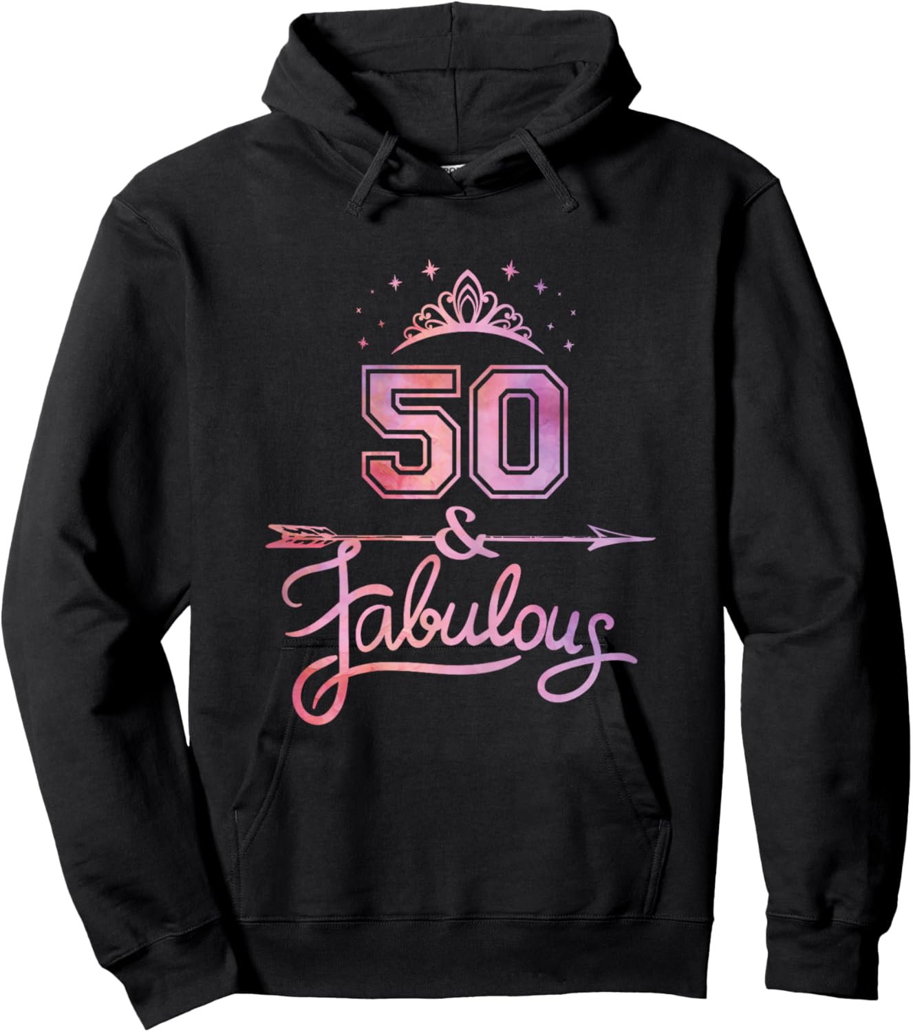 Women 50 Years Old And Fabulous Happy 50th Birthday Hoodie - Hoodie | Black