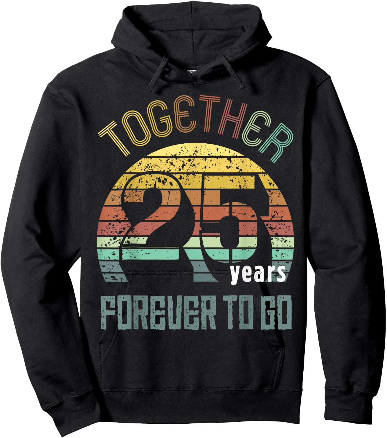 25th Years Wedding Anniversary Gifts For Couples Matching Hoodie - Hoodie | Black
