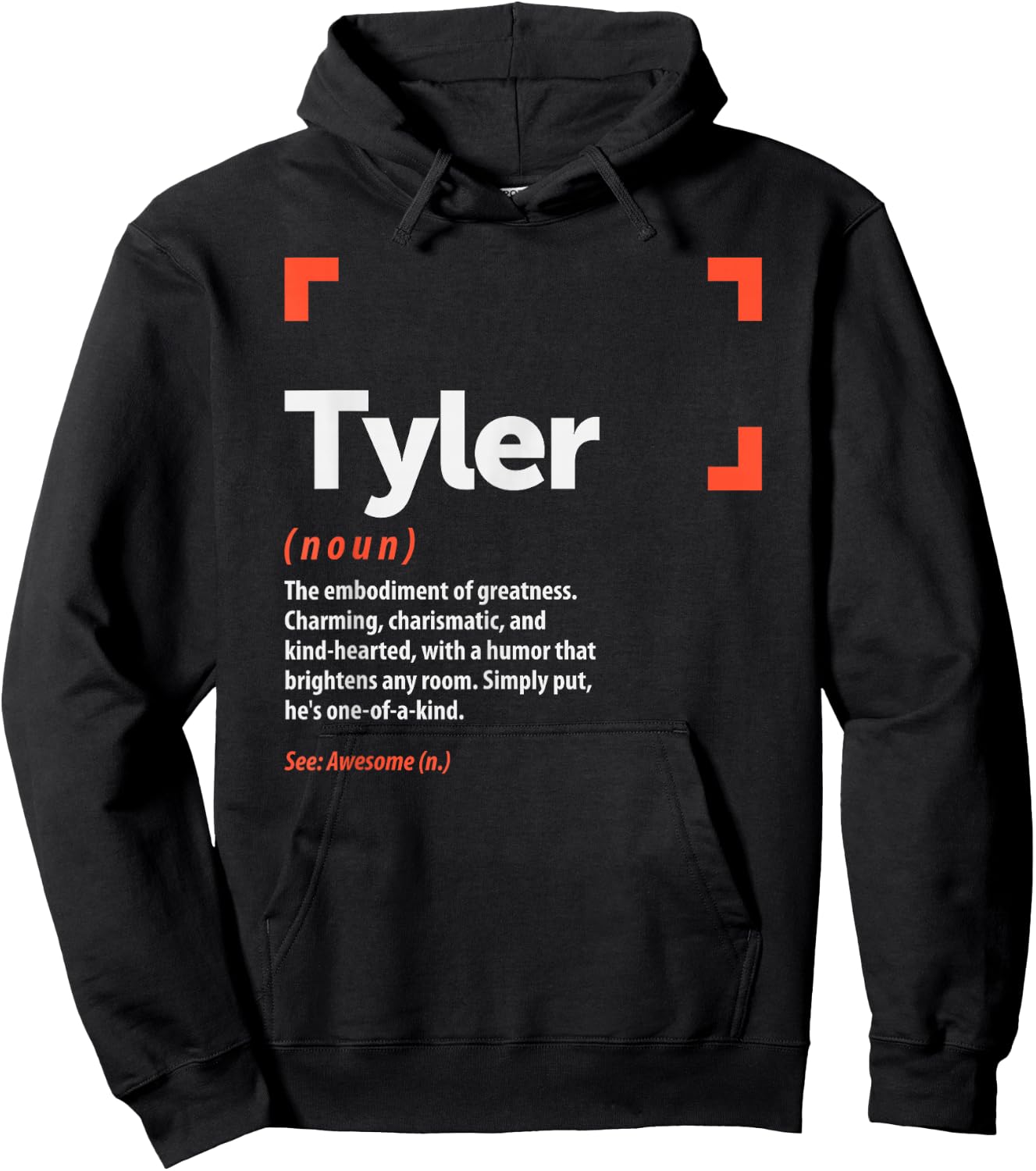 Tyler Definition Personalized Name Tyler Hoodie - Hoodie | Black