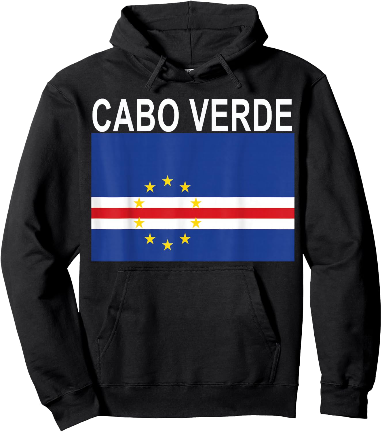 Cabo Verde Flag Design Hoodie - Hoodie | Black