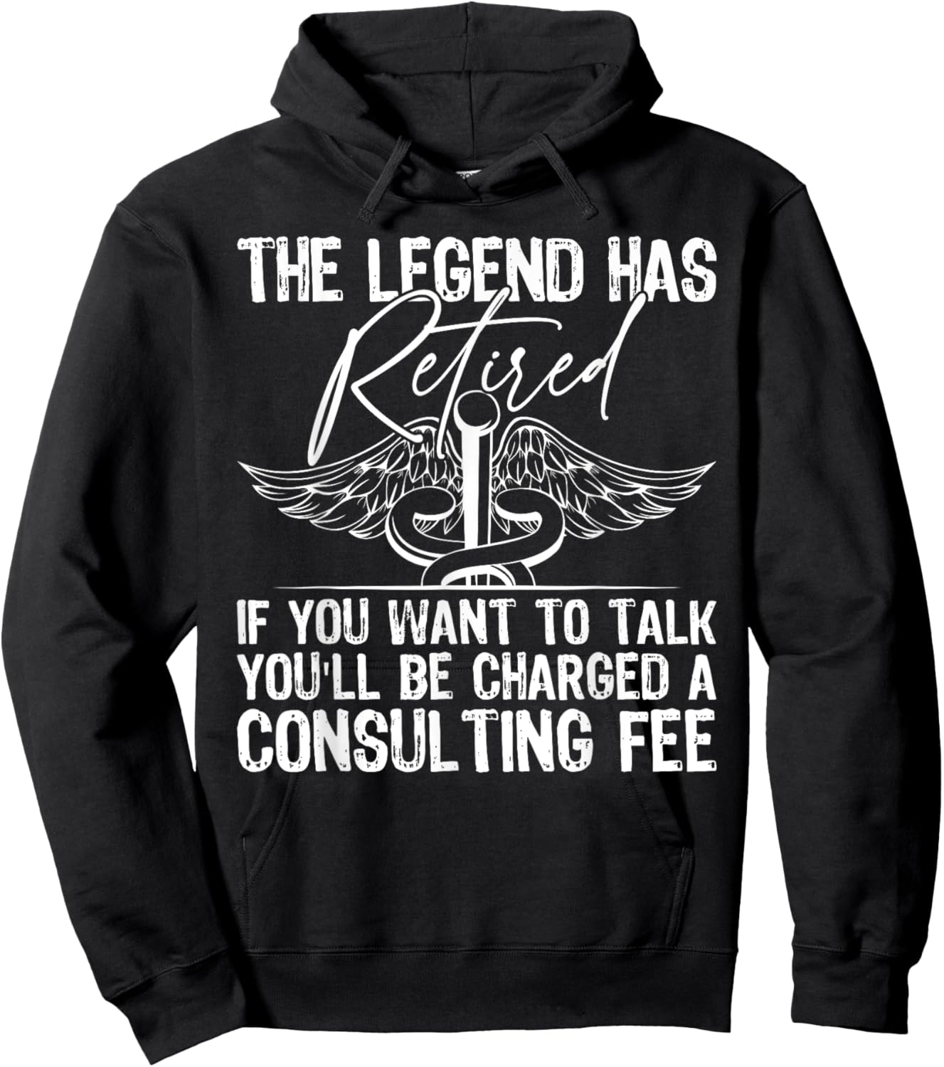 The Legend Has Retired Funny Retirement Nurse Hoodie - Hoodie | Black