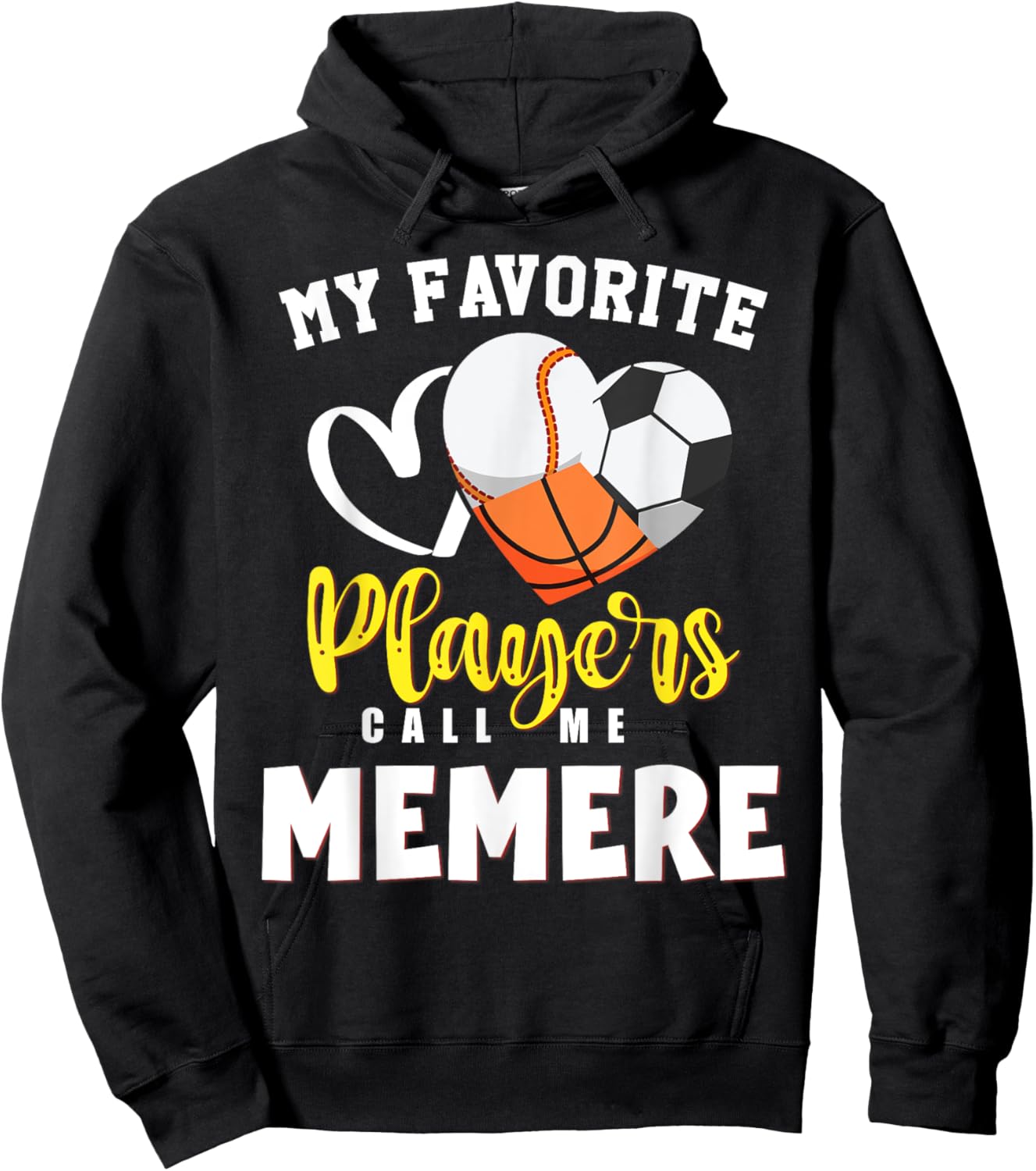 MEMERE My Favorite Baseball Soccer Basketball Players Call Hoodie - Hoodie | Black