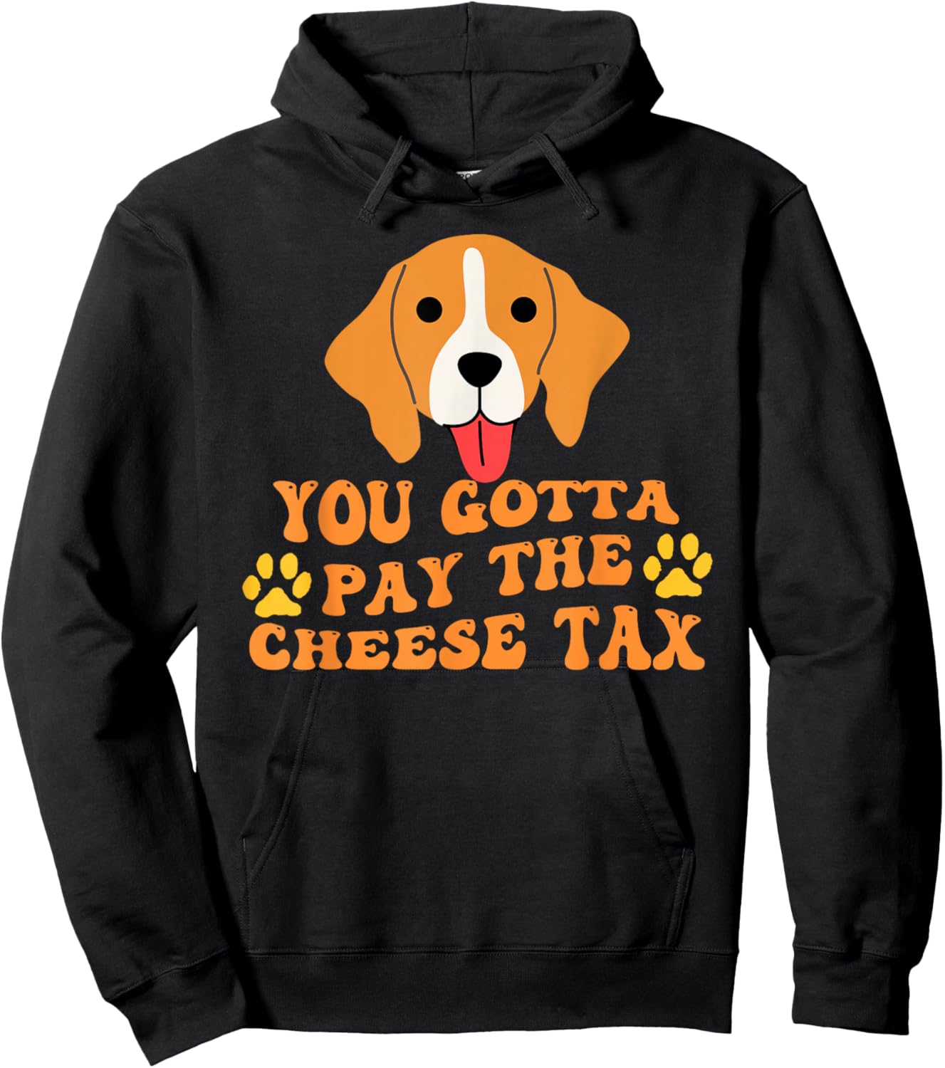 You Gotta Pay the Cheese Tax Funny Beagle Hoodie - Hoodie | Black