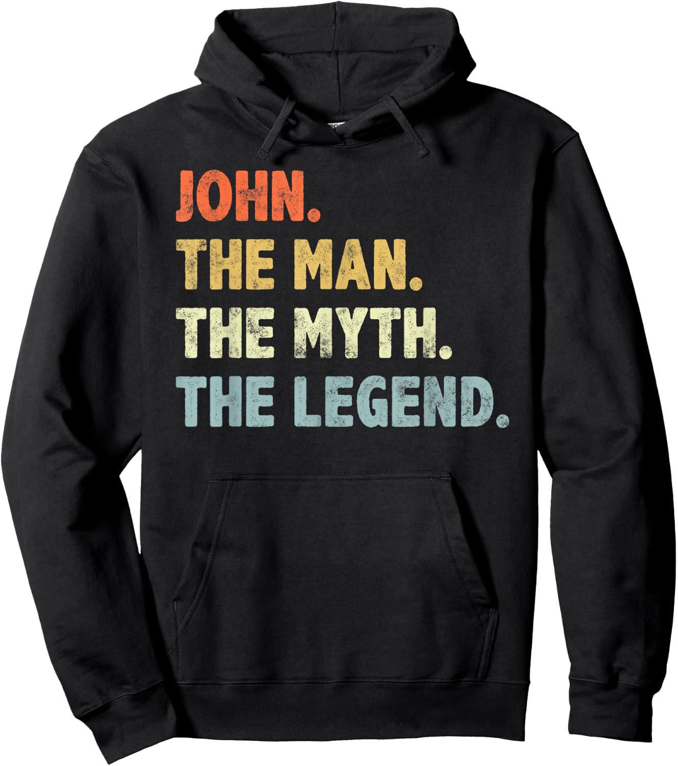 John The Man Myth Legend Father’s day Gift Papa Grandpa Hoodie - Hoodie | Black