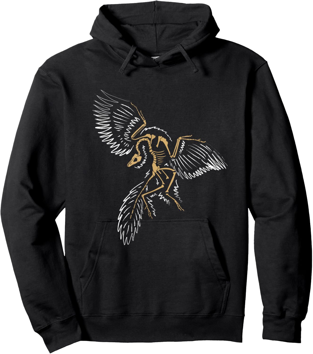 Bird Dinosaur Fossil Vintage Archaeopteryx Hoodie - Hoodie | Black